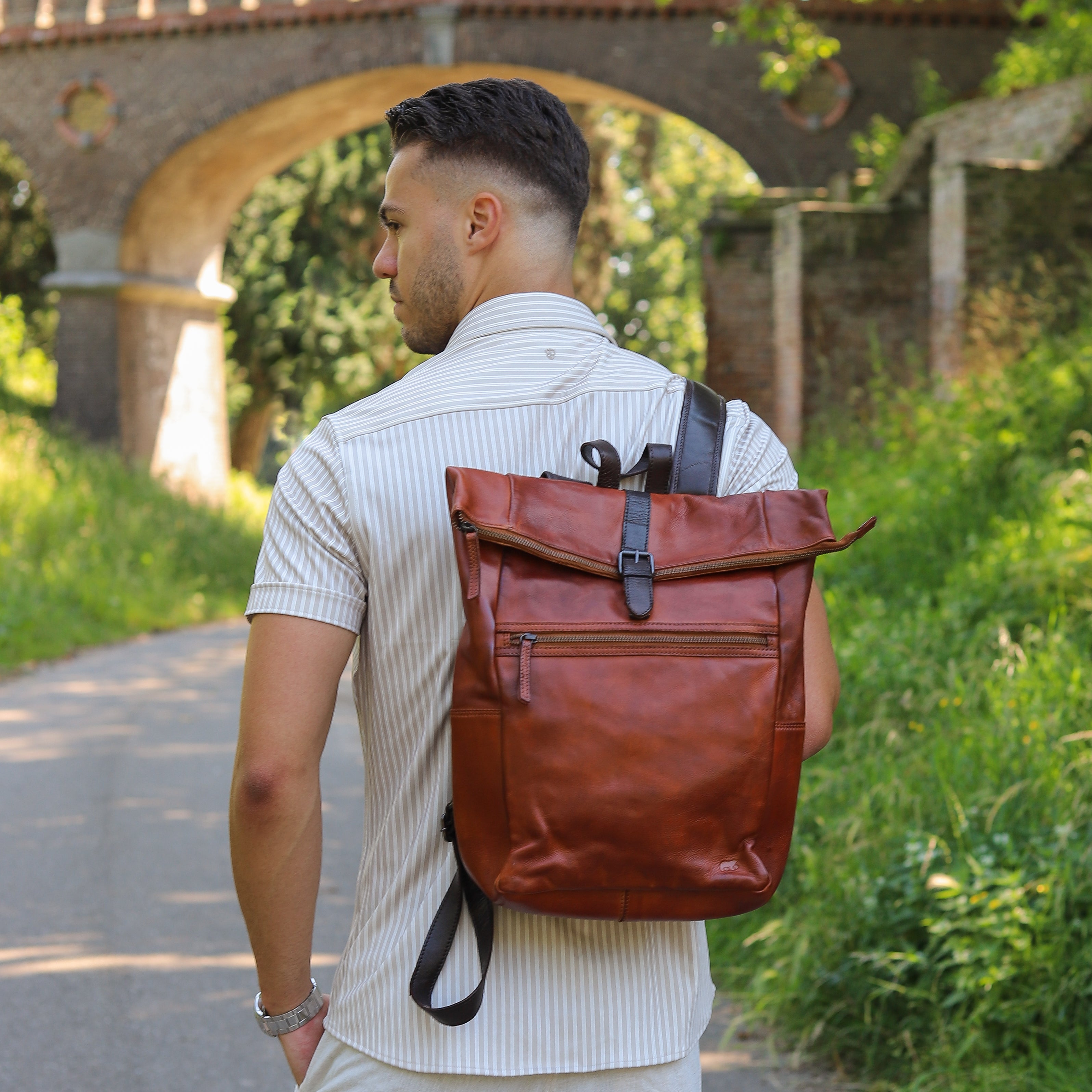 Rucksack 'Rick' Cognac/Braun