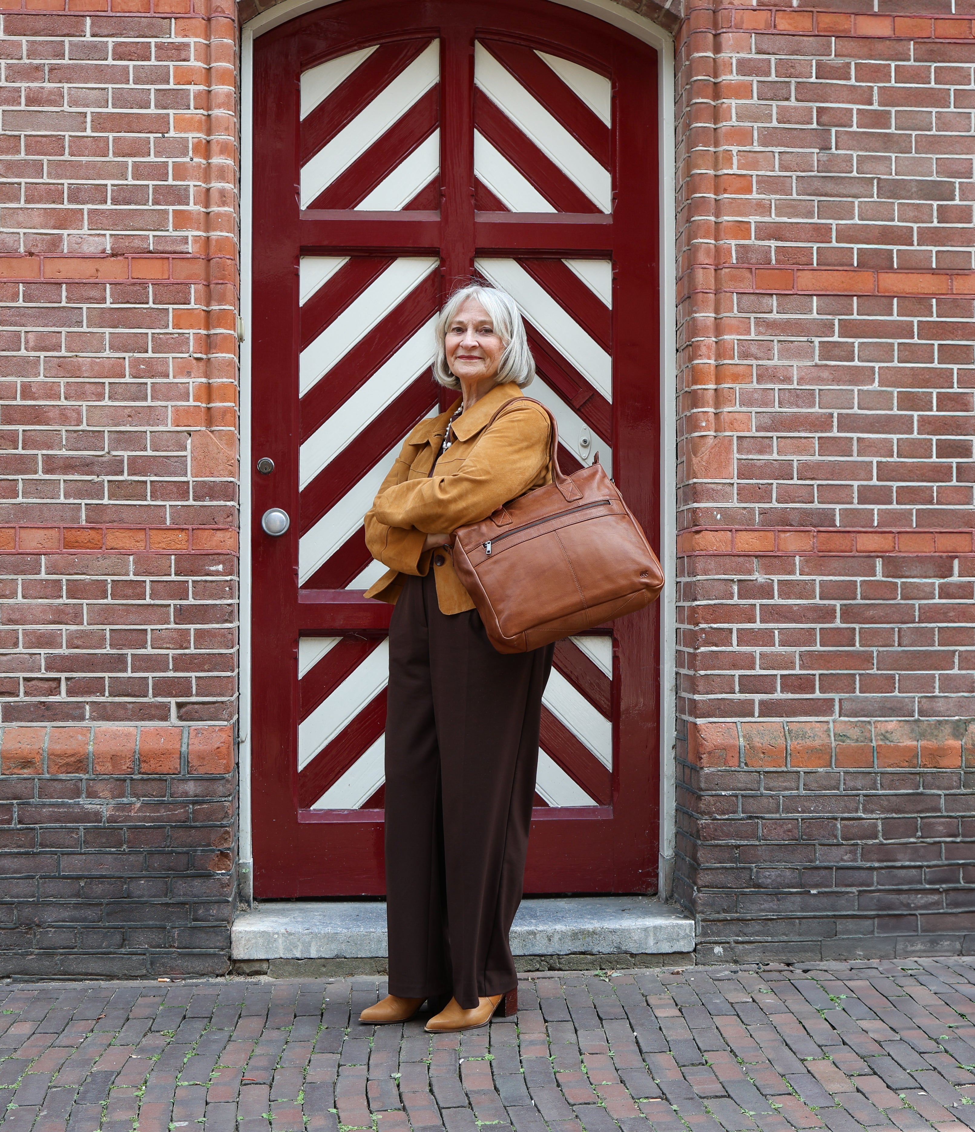 Hand-/schoudertas met laptopvak 'Maeve' groen