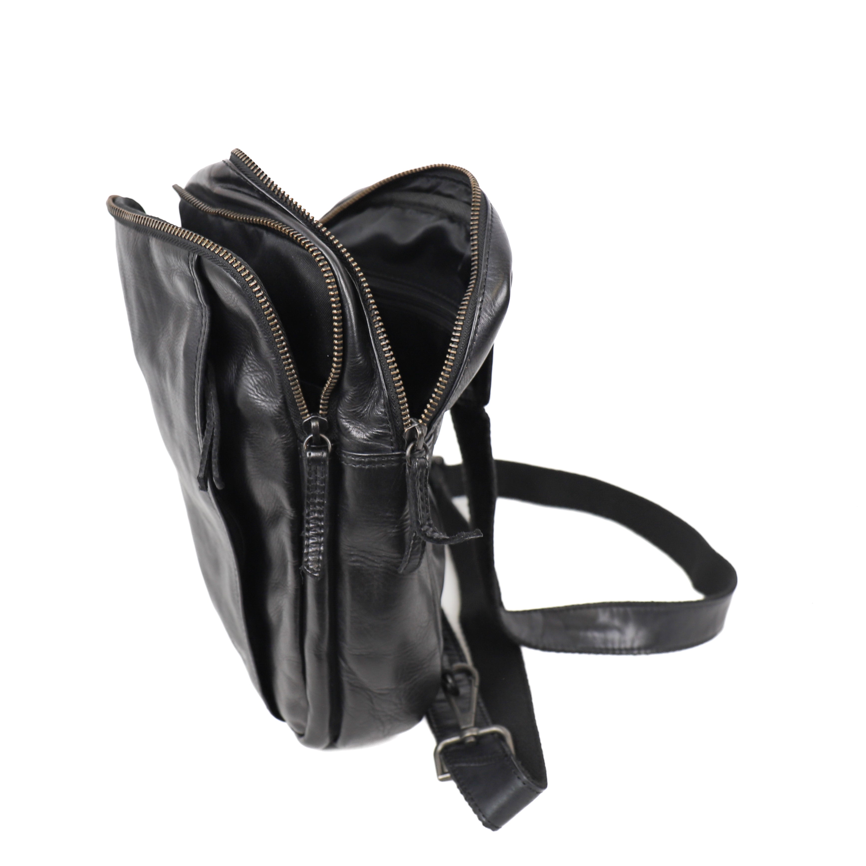 Crossbody Tasche 'Stefan' Schwarz