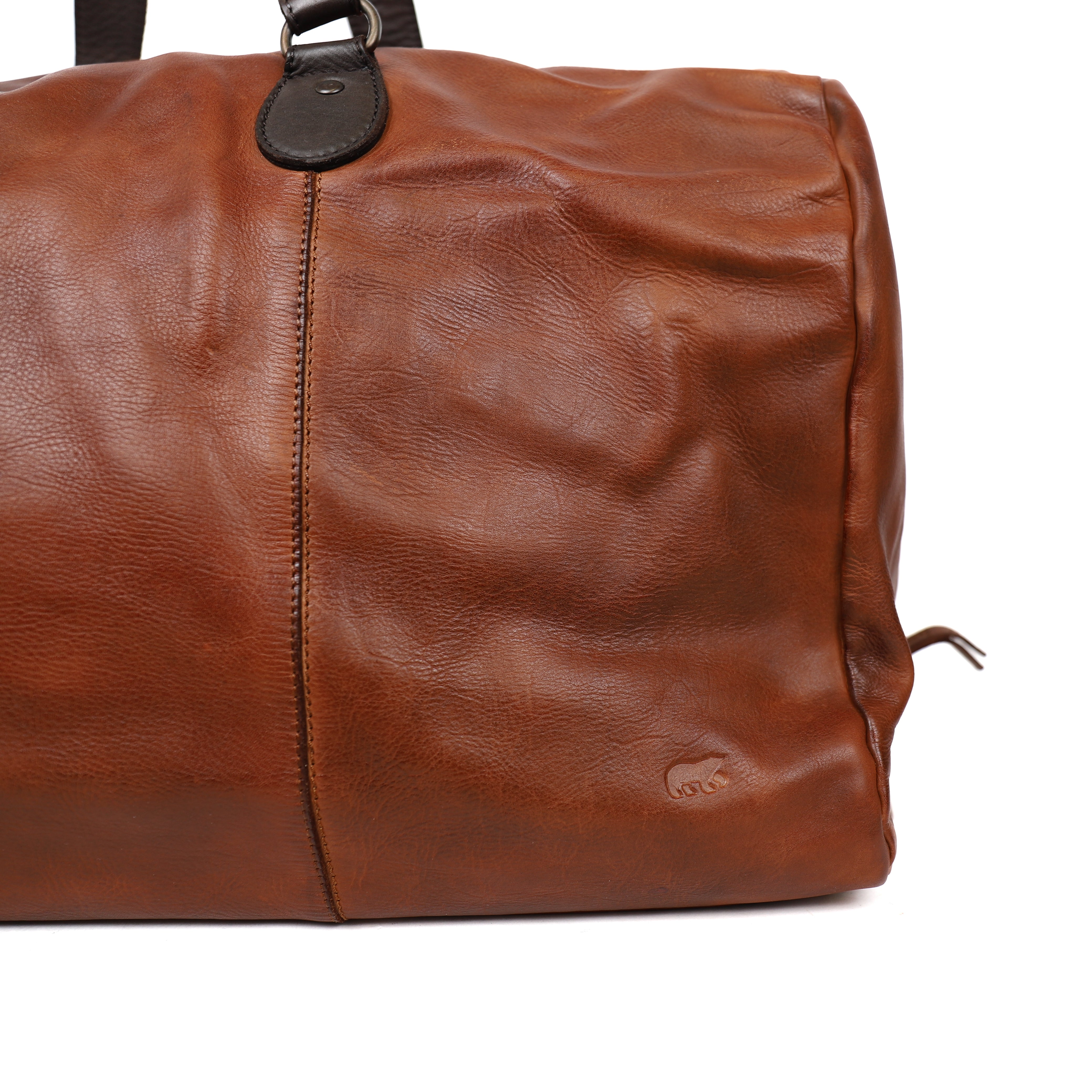 Wochenendtasche 'Lucien' Cognac/Braun