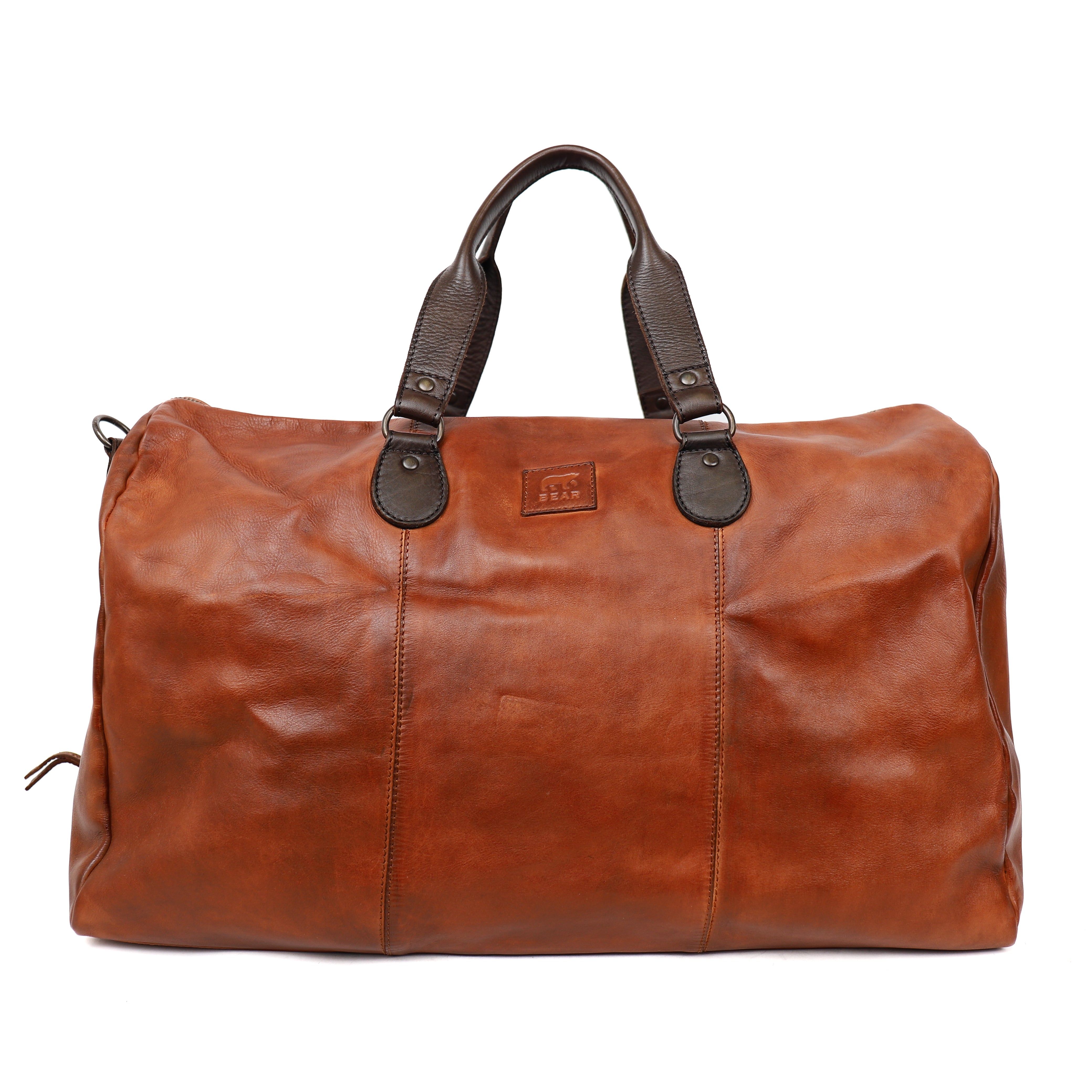 Wochenendtasche 'Lucien' Cognac/Braun