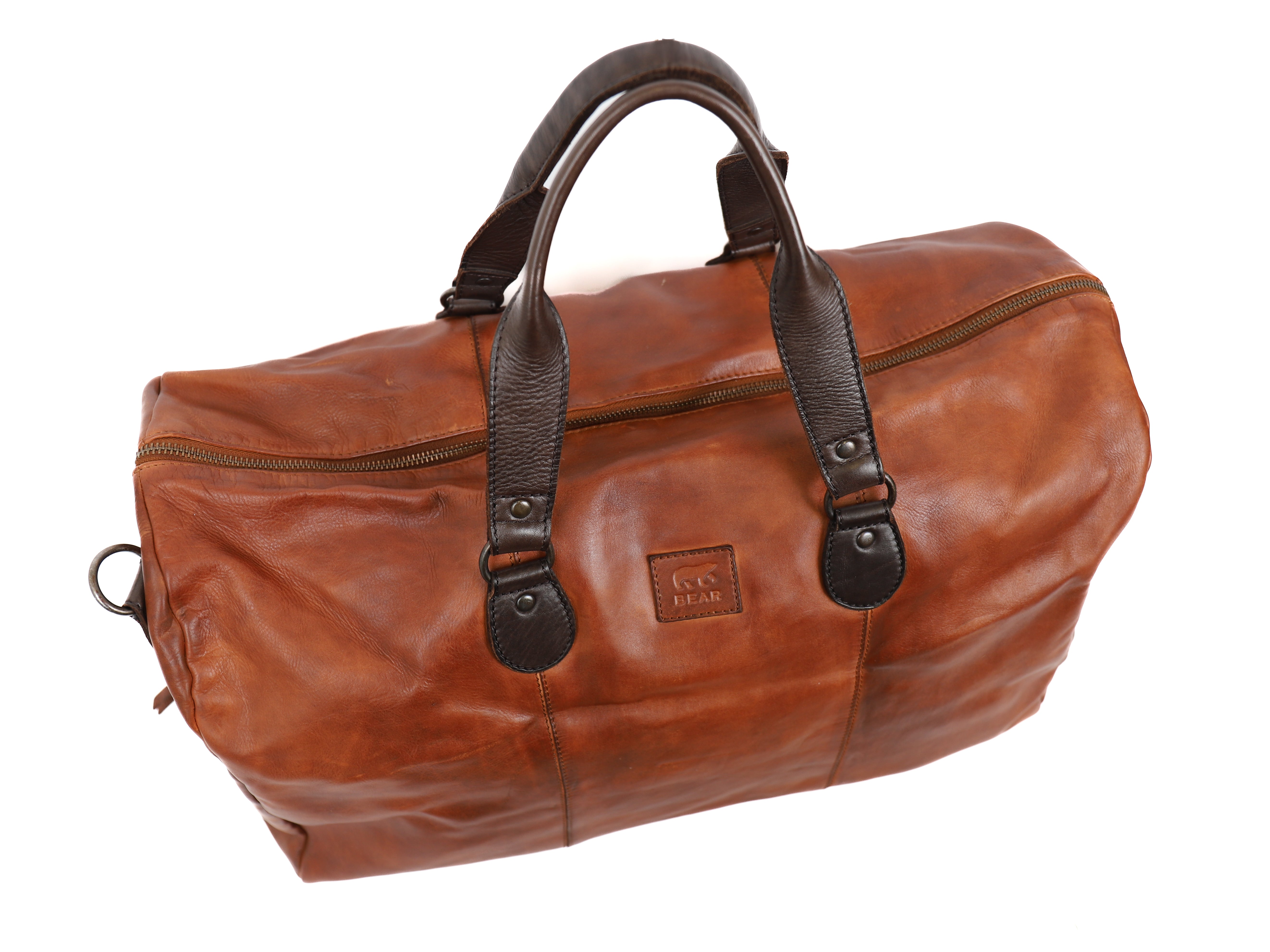 Wochenendtasche 'Lucien' Cognac/Braun