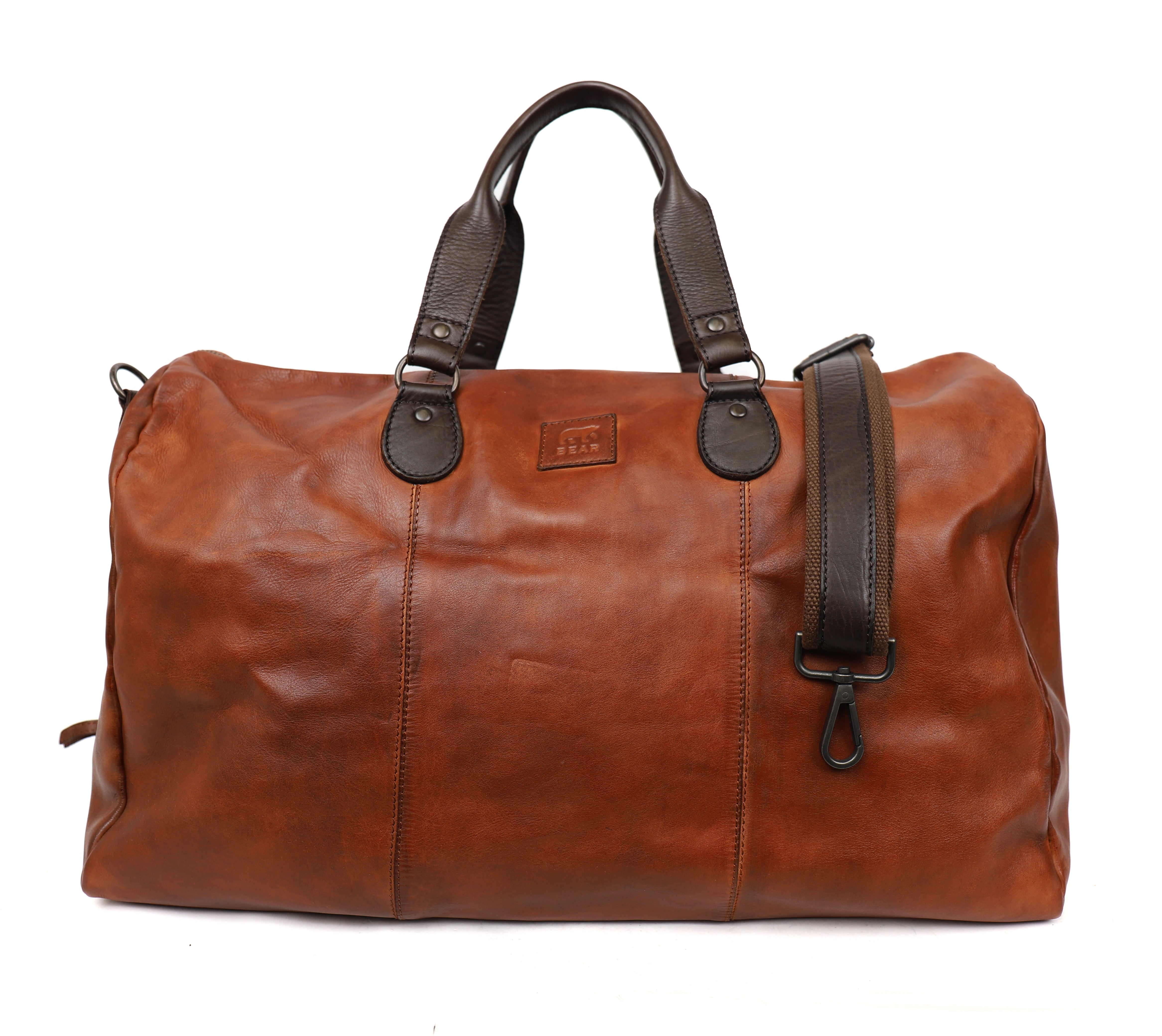 Wochenendtasche 'Lucien' Cognac/Braun