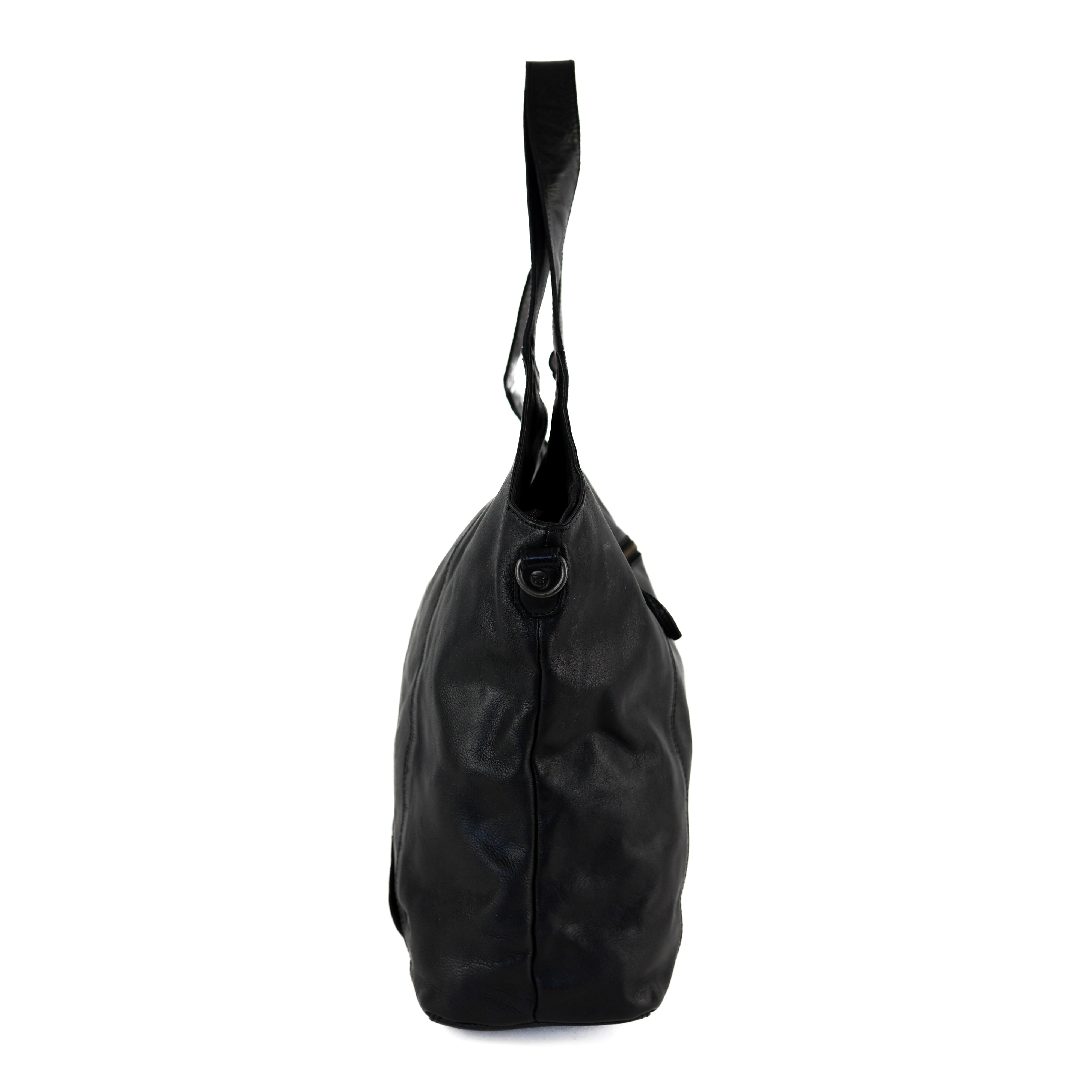 Großer Shopper/Beuteltasche 'Aurora' Schwarz