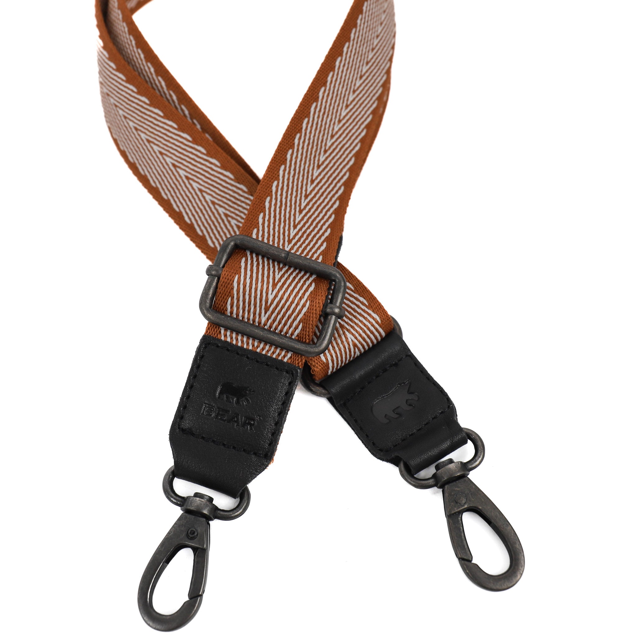 Bag Strap 'Arrow' Cognac/Weiß