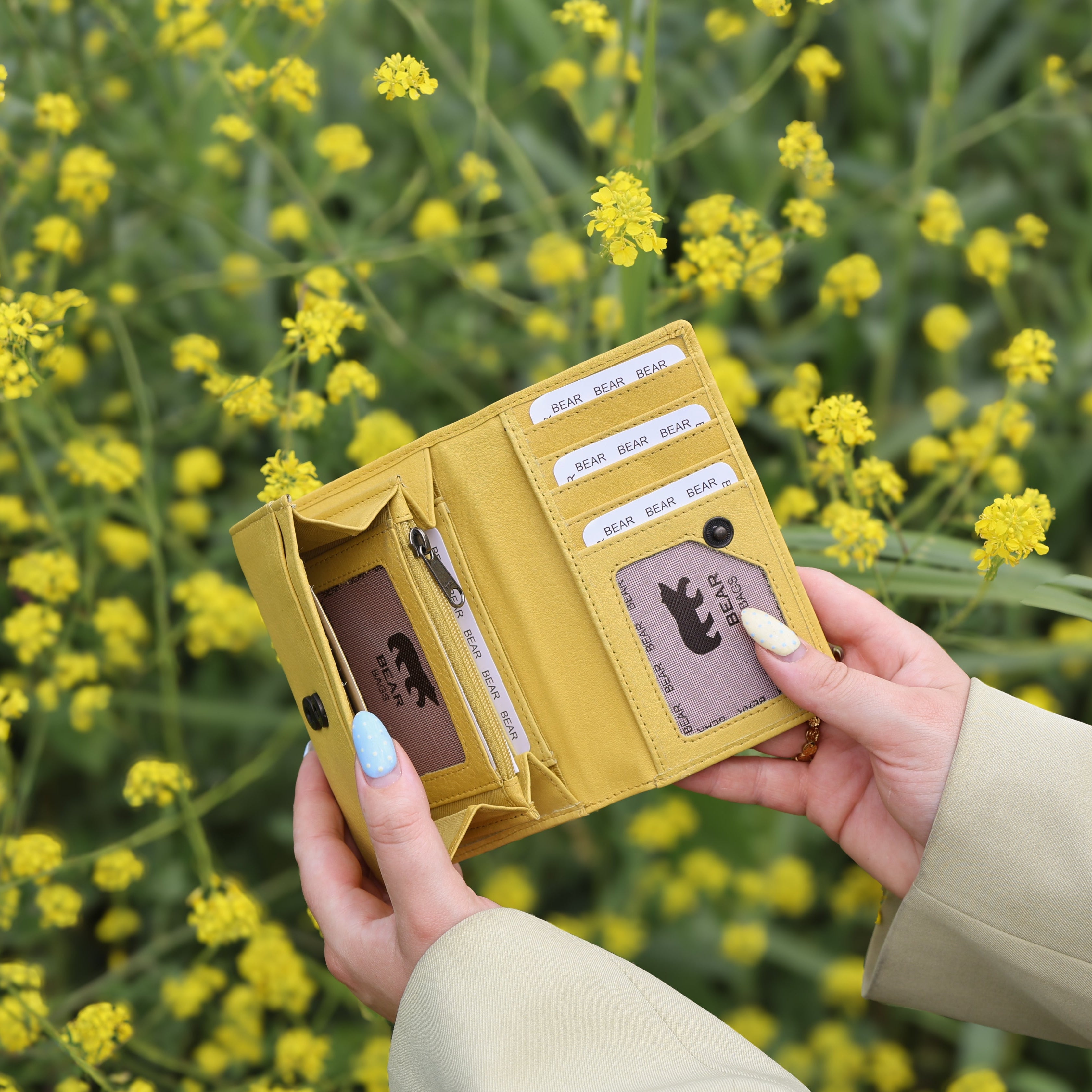 RFID Geldbörse mit Überschlag 'Sweety' Butter Yellow
