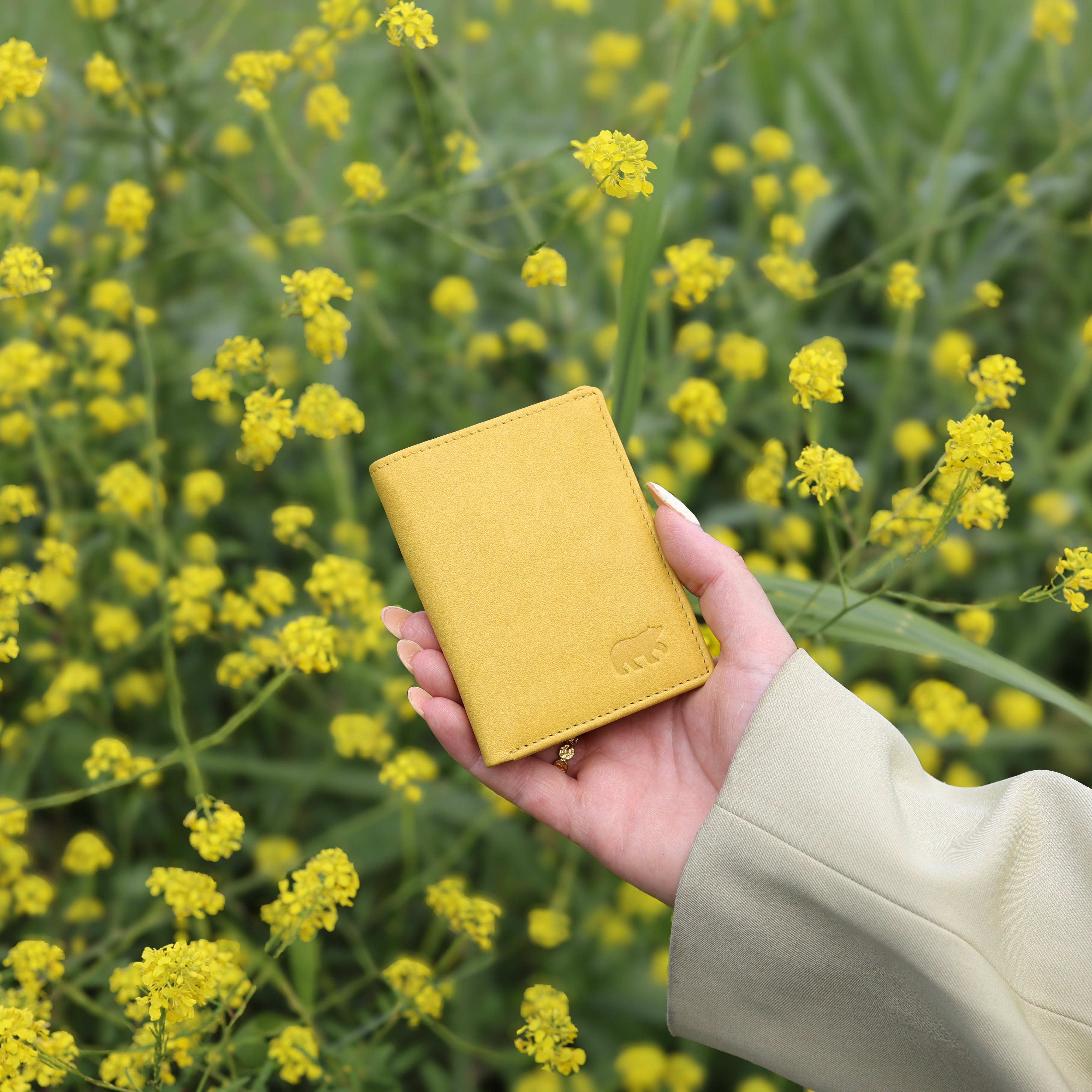 RFID Kartenhalter mit Geldscheinfach 'Cas' Butter Yellow