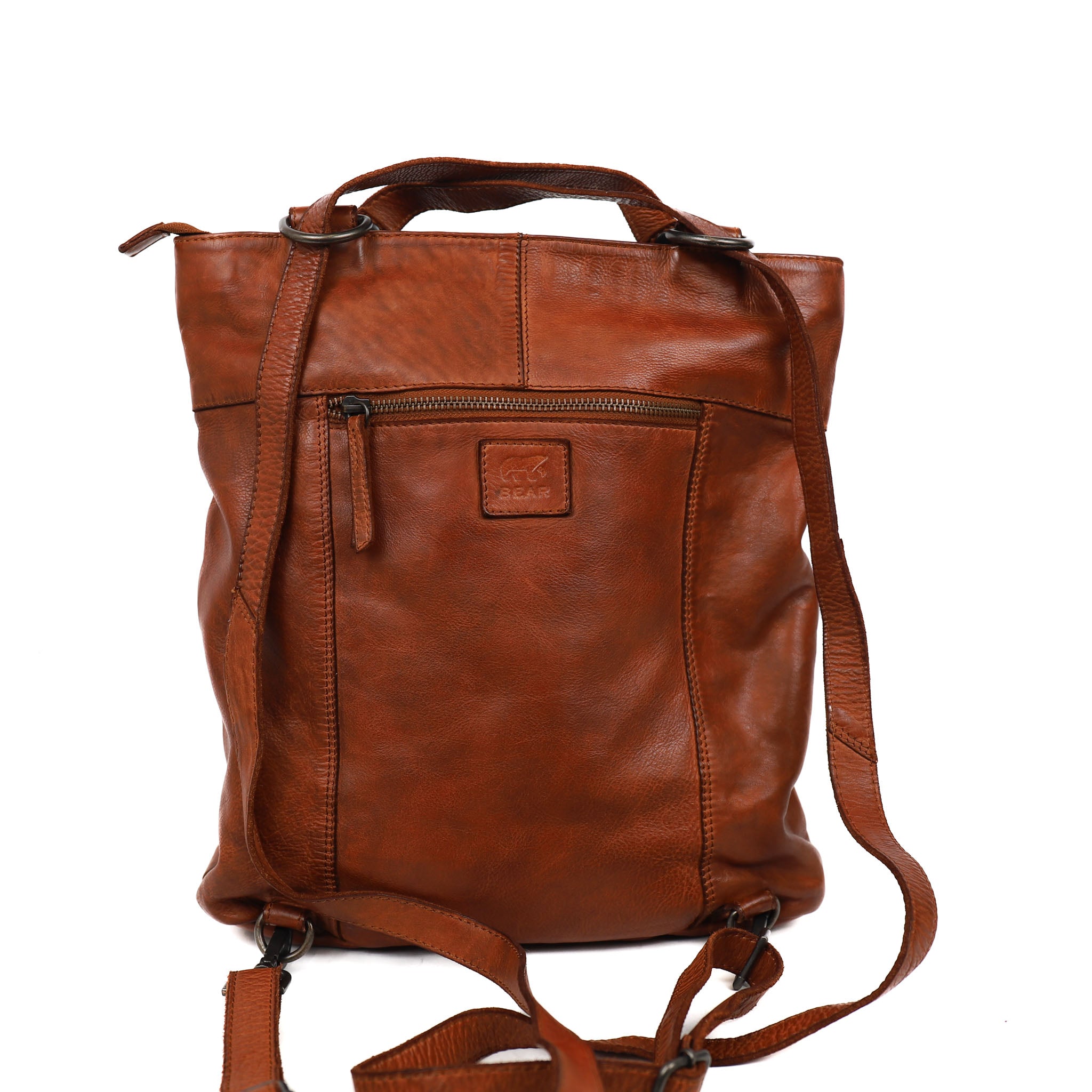 Rucksack/Umhängetasche 'Sandy L' Cognac