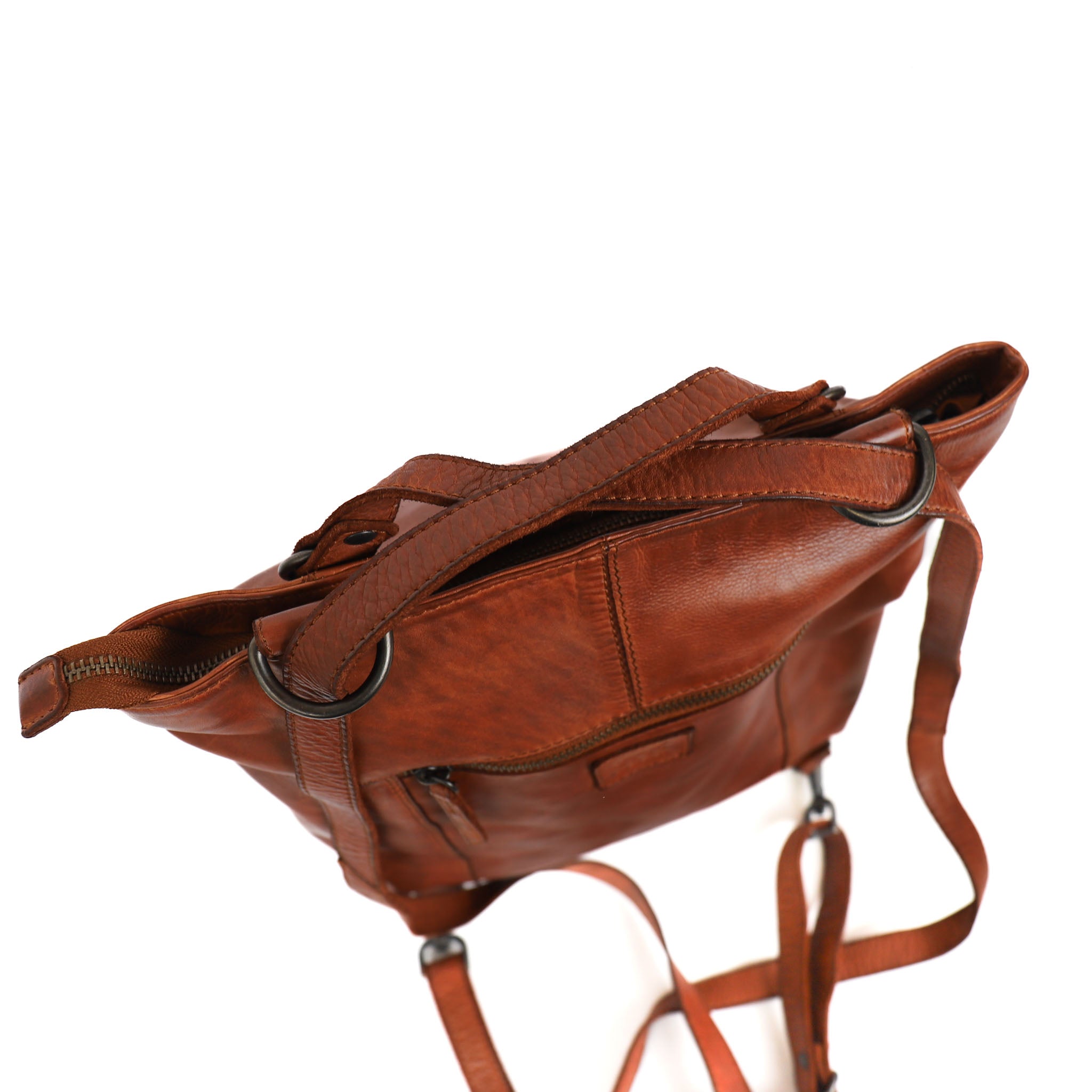 Rucksack/Umhängetasche 'Sandy L' Cognac