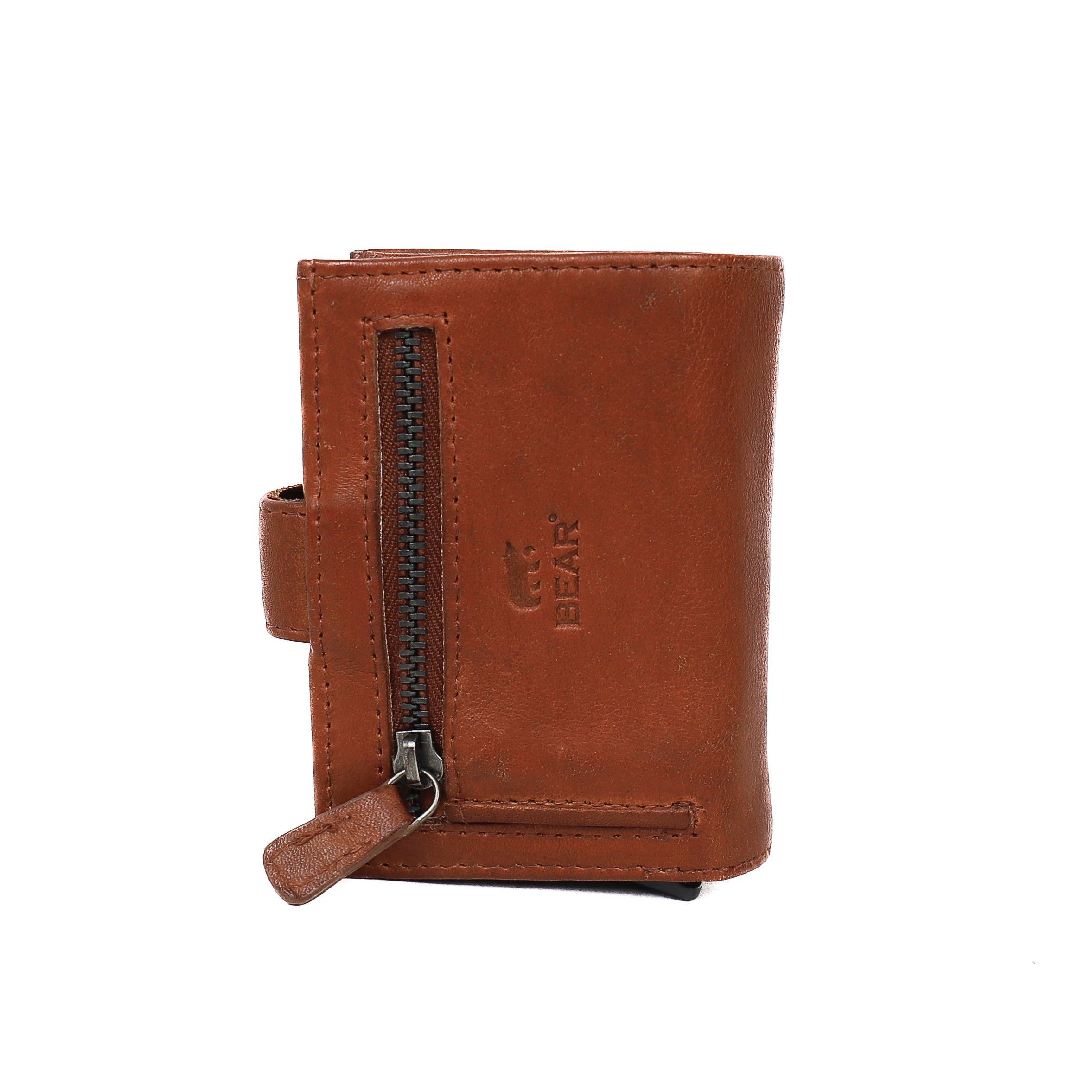 Doppelter Kartenhalter 'Eric' cognac