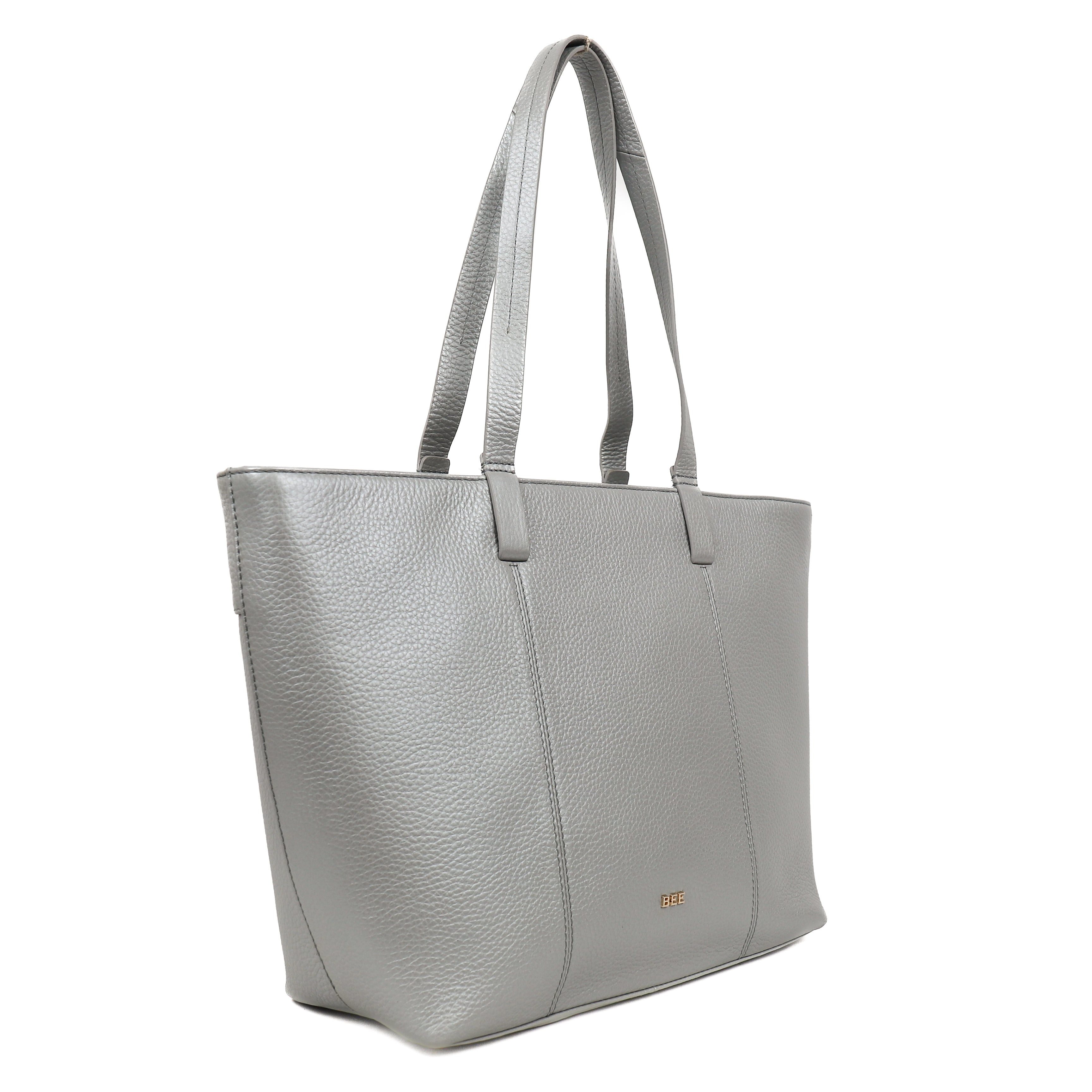 Großer Shopper 'Maya' Metallic Silver