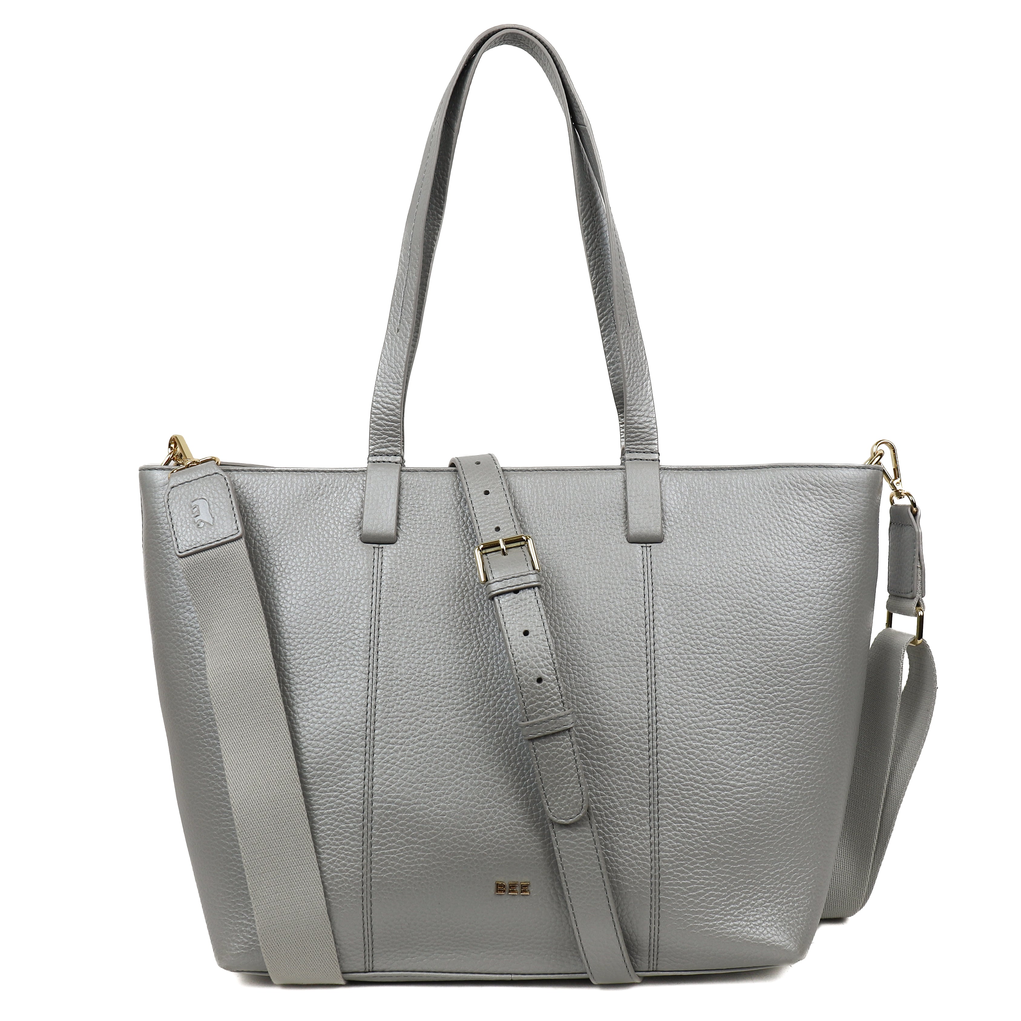 Großer Shopper 'Maya' Metallic Silver