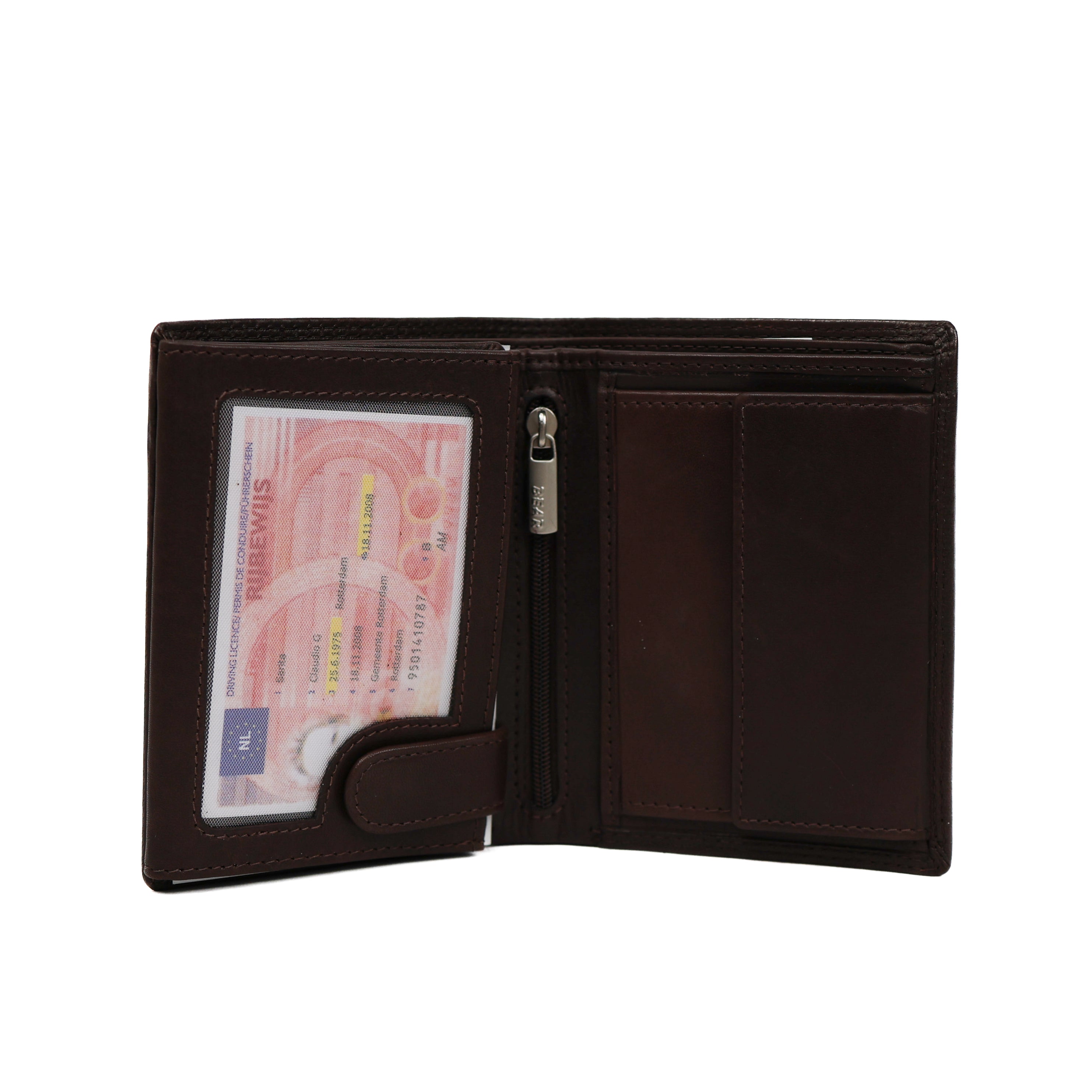Hohe Billfold 'Klaas' Dunkelbraun