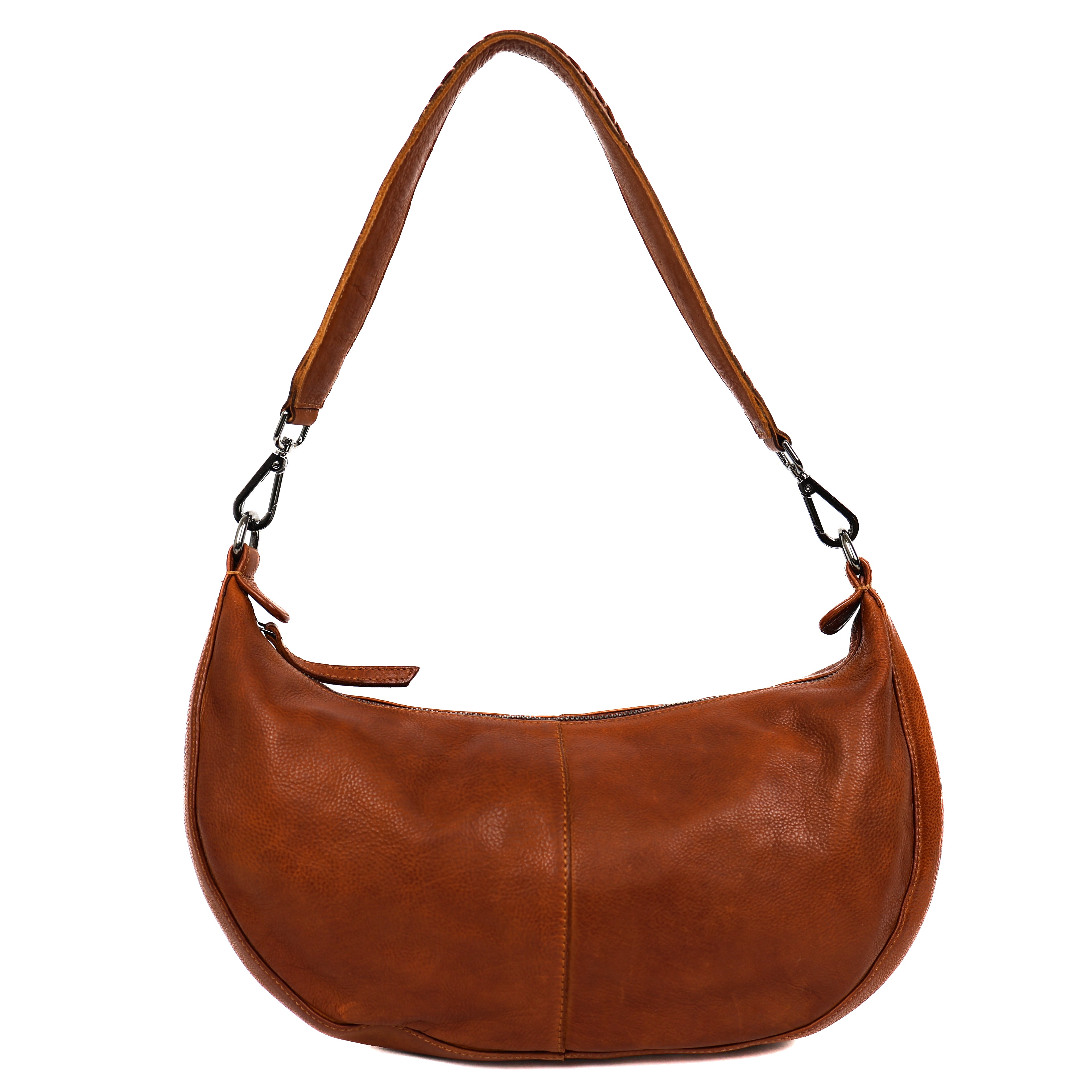 Mittelgroße Beuteltasche 'Ilse' Cognac
