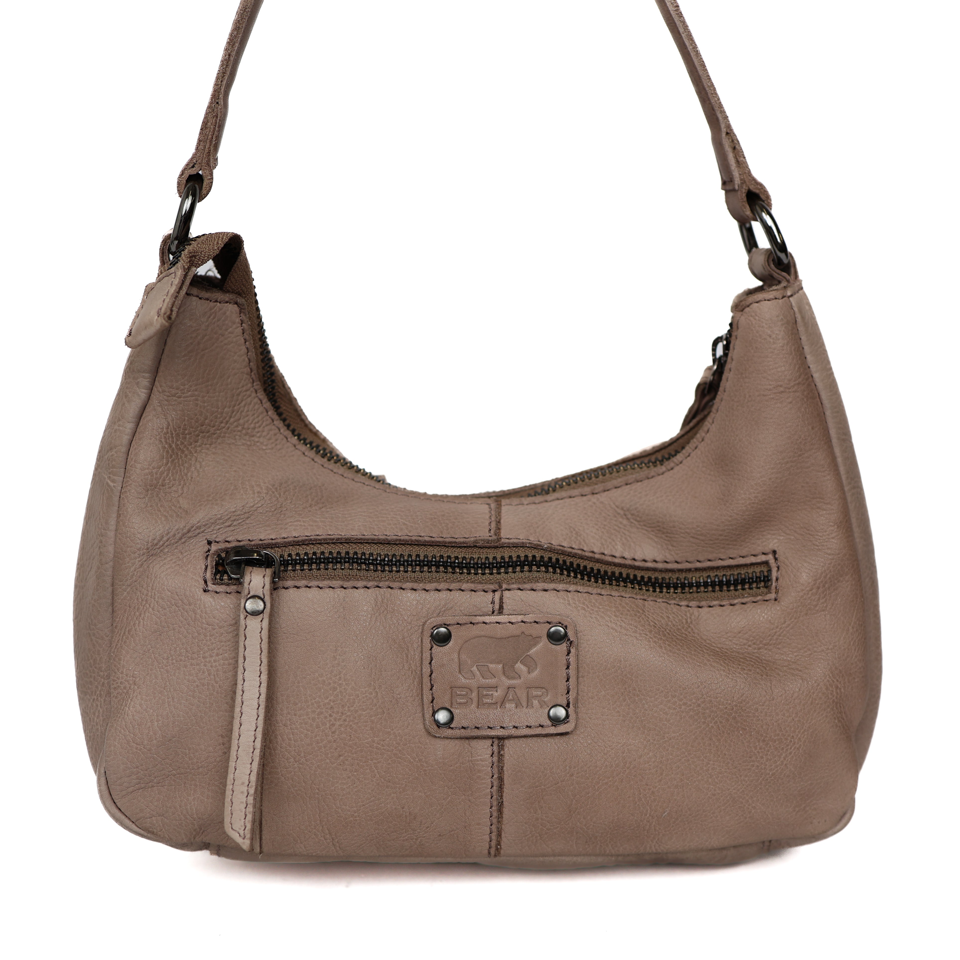 Hand-/Umhängetasche mit Fronttaschen 'Nienke' Taupe