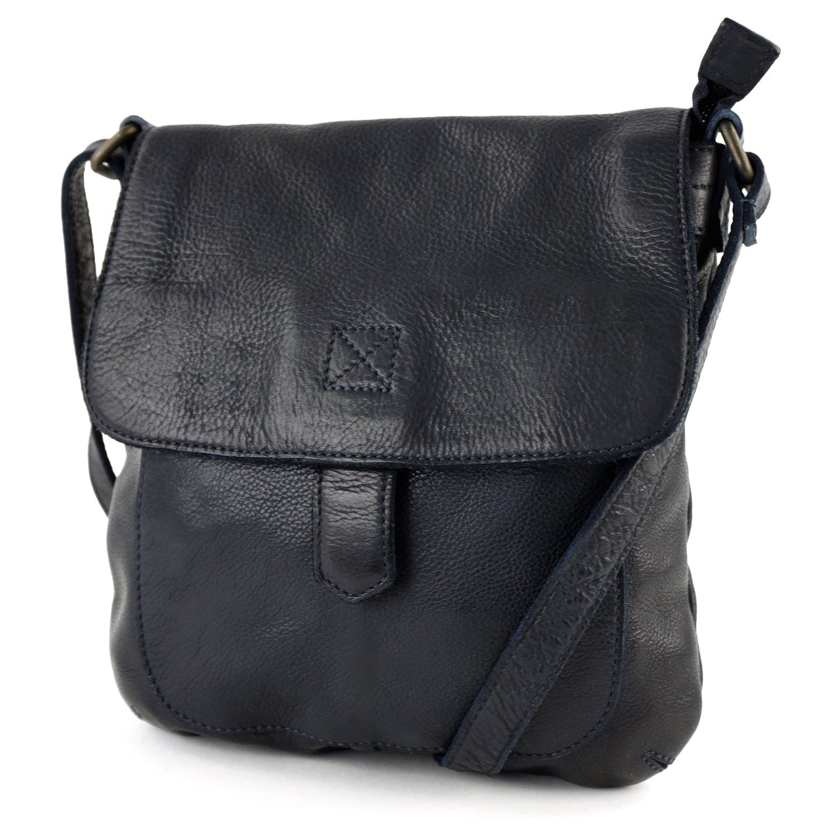 Schoudertas met flap 'Jip' navy