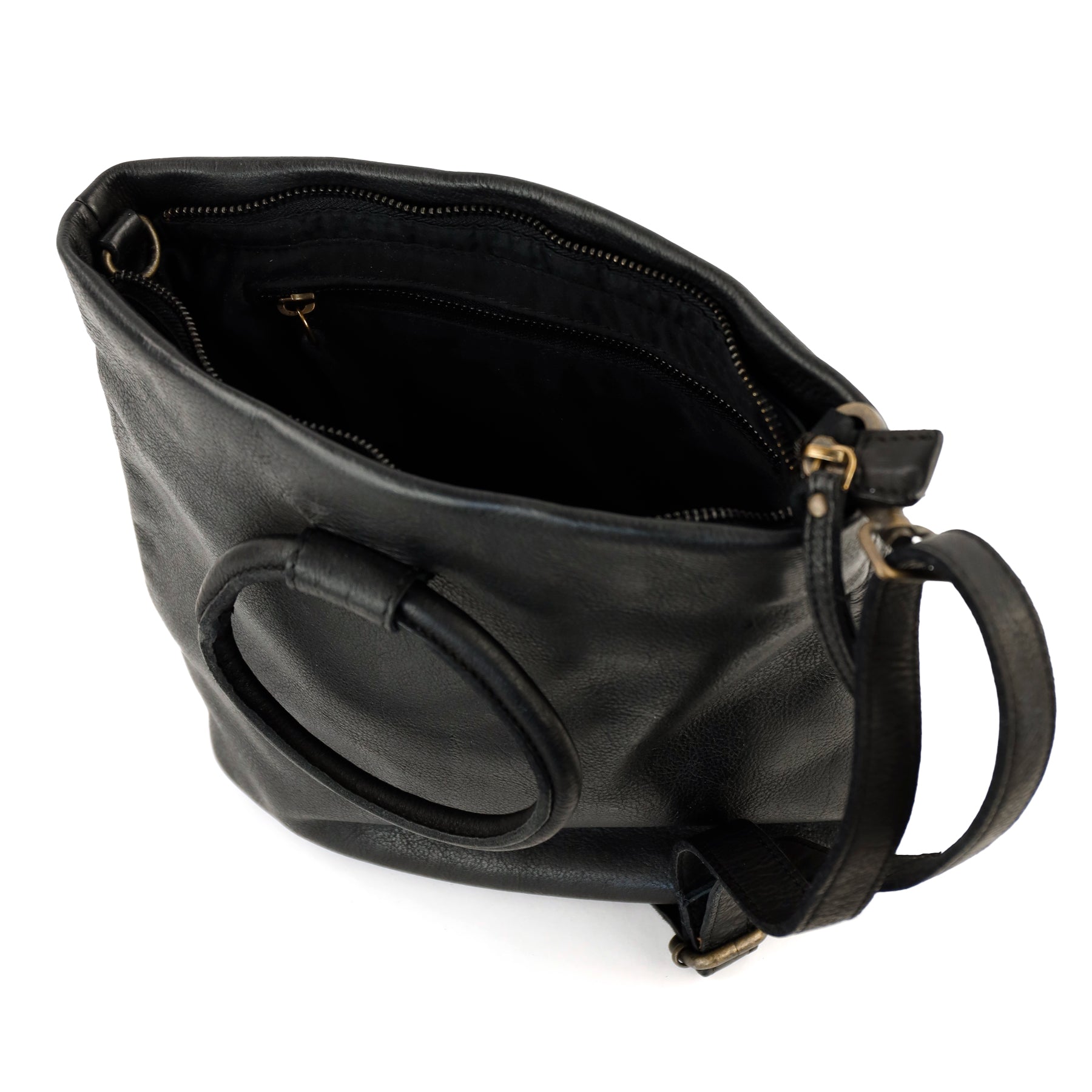 Hand-/Schultertasche 'Ank' schwarz