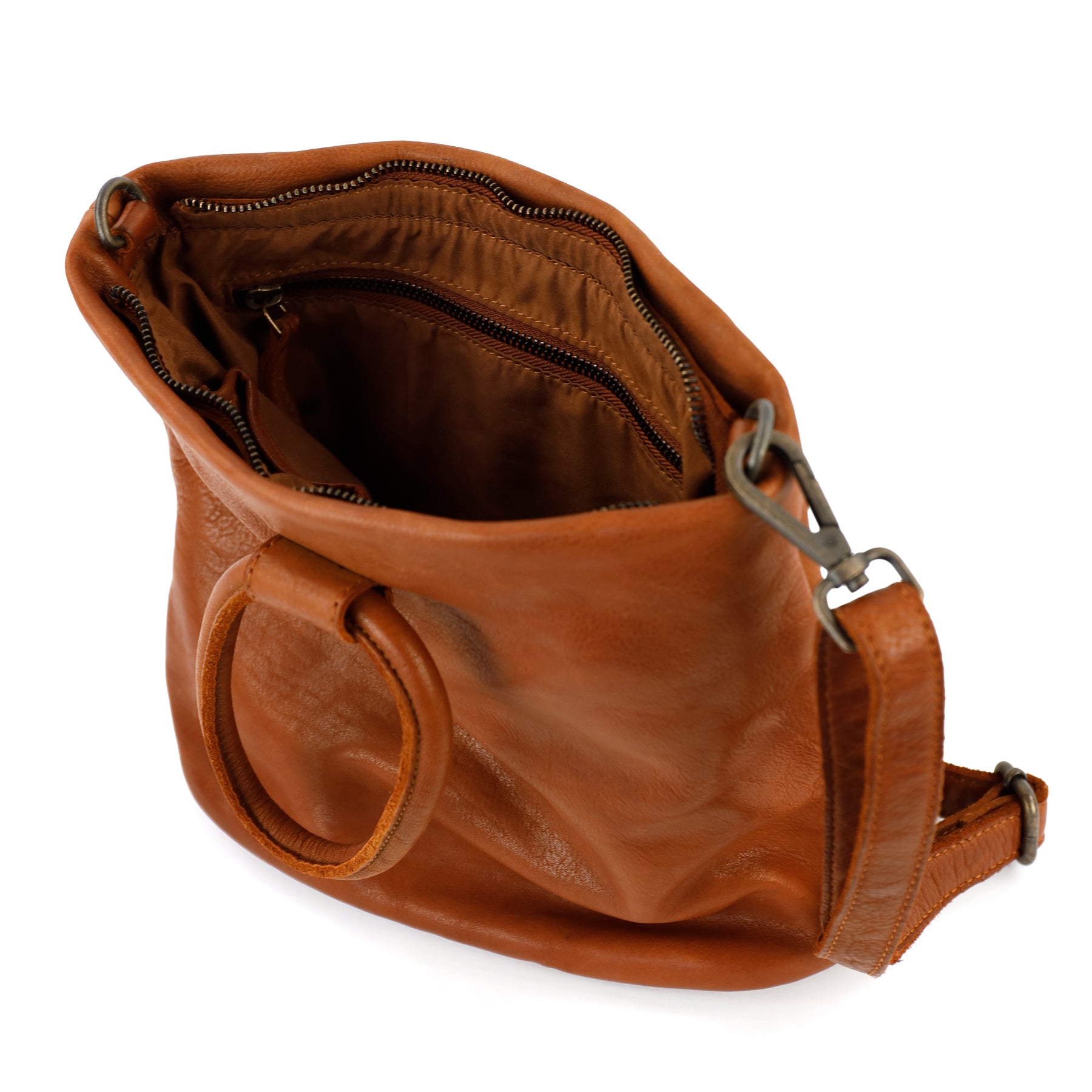 Hand-/Schultertasche 'Ank' Cognac