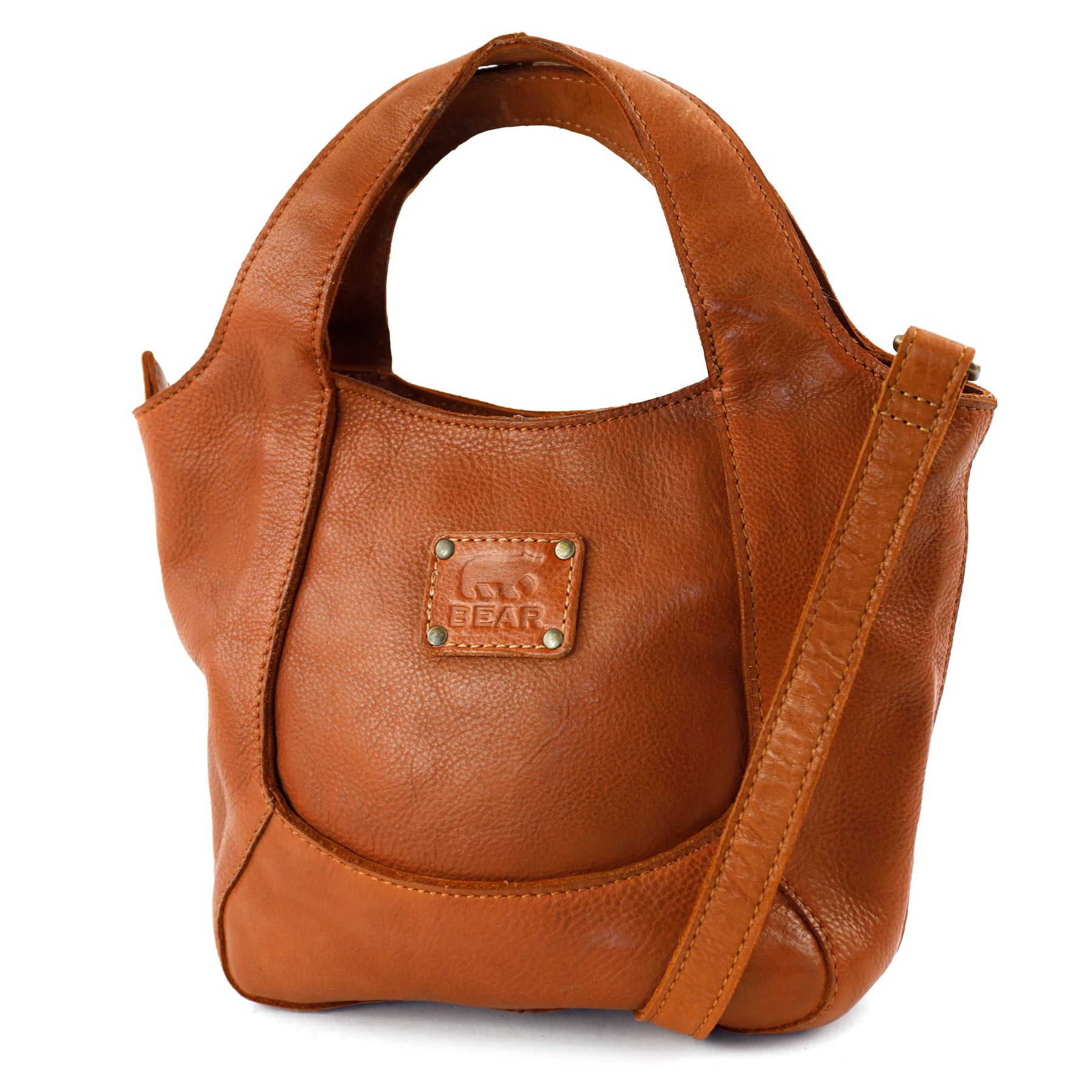 Kleine Hand-/Umhängetasche „Carol“ Cognac