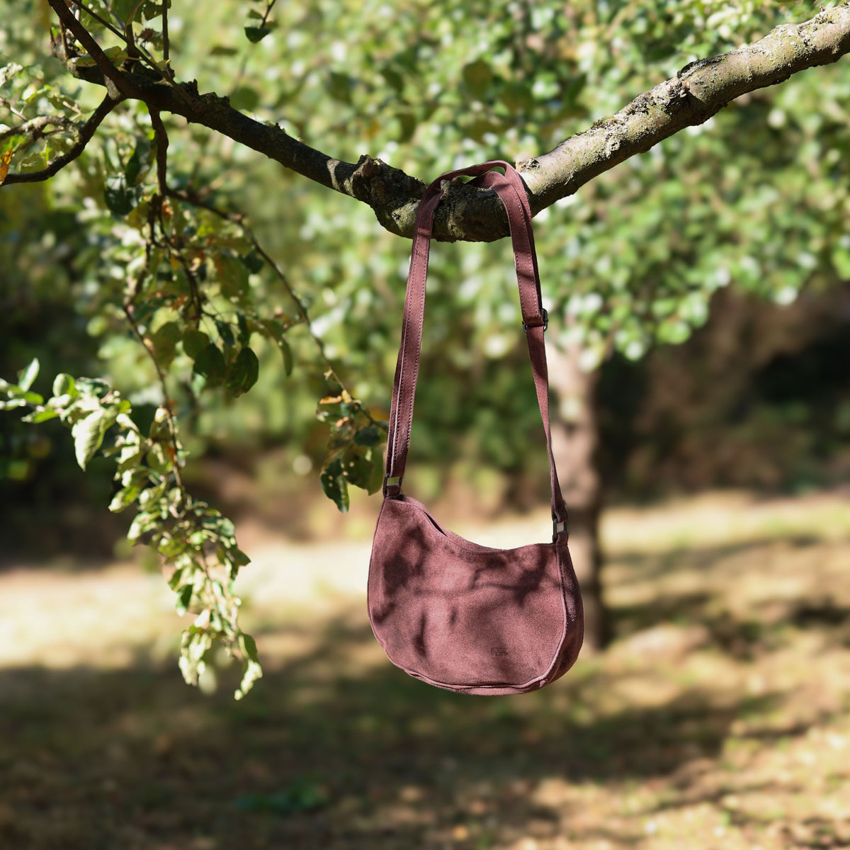 Velours Umhängetasche 'Tamara' Choco