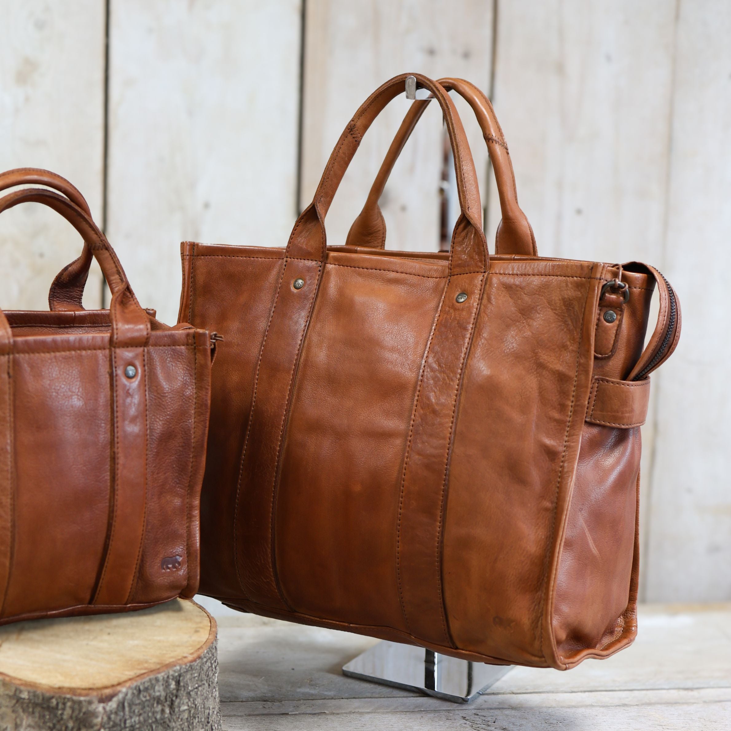 Laptoptasche/Tote Bag 15.6” 'Pepe' XL Cognac