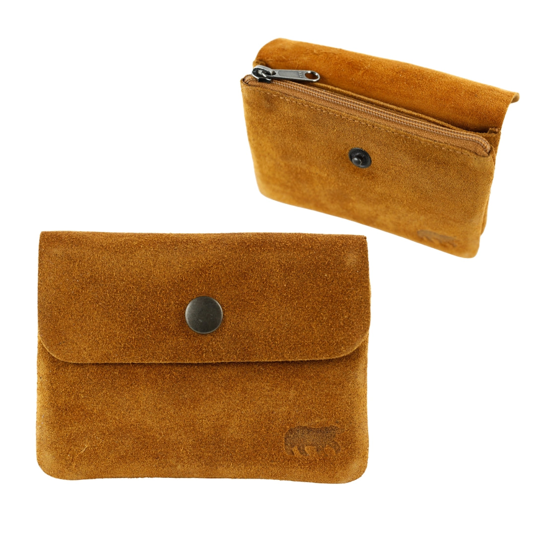 Velours Geldbörse 'Pietje' Cognac