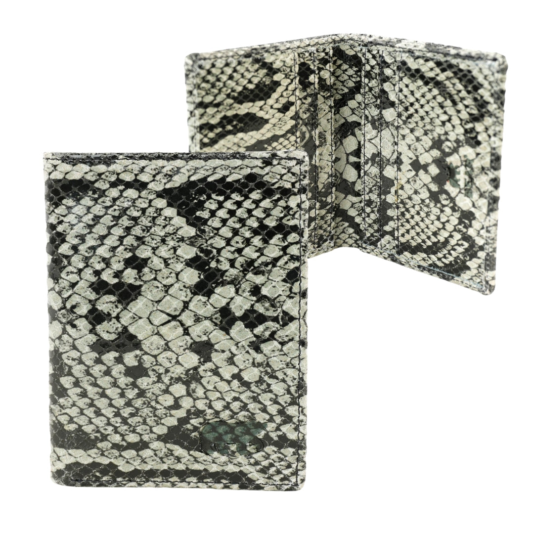 Kartenhalter mit Geldscheinfach 'Cas' Snake Grey