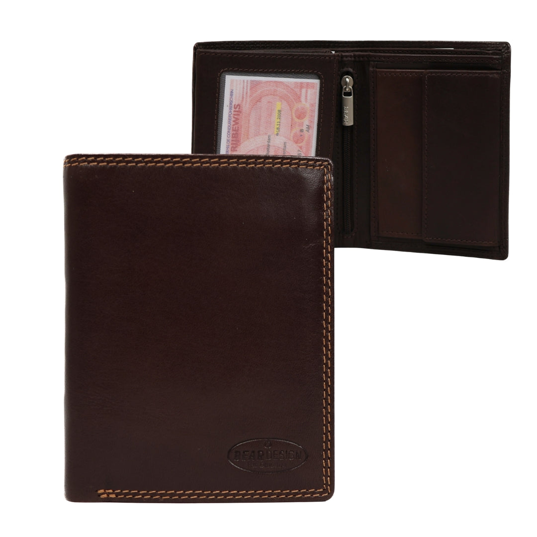 Hohe Billfold 'Klaas' Dunkelbraun