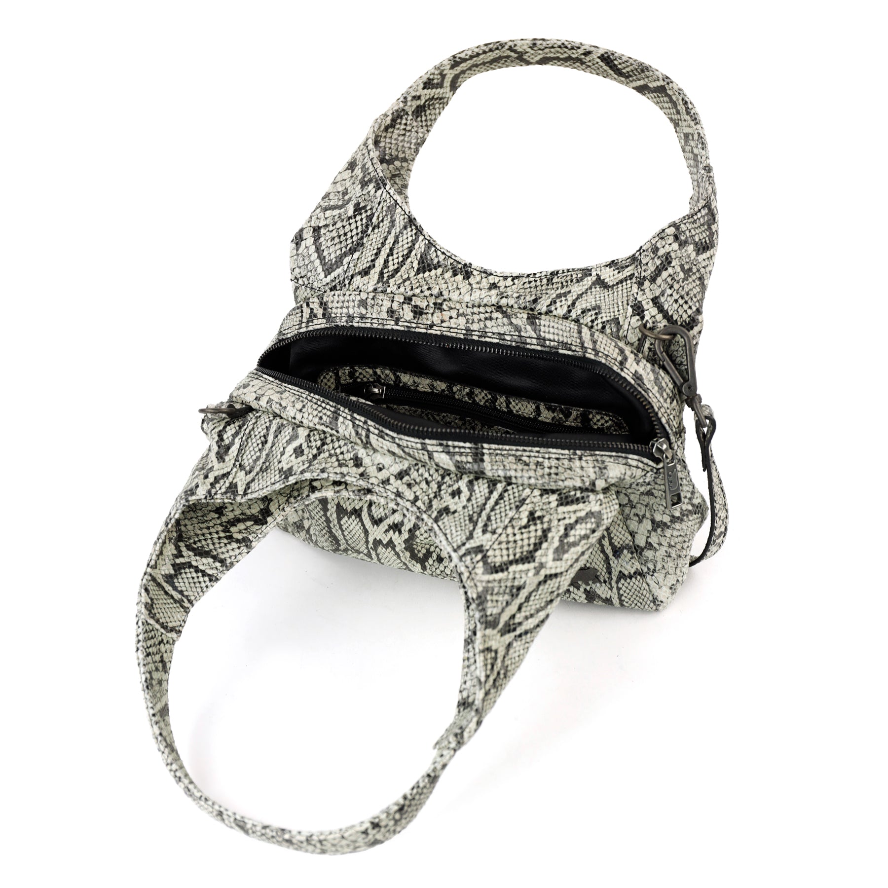 Hand-/Umhängetasche 'Vittoria' Snake Grey