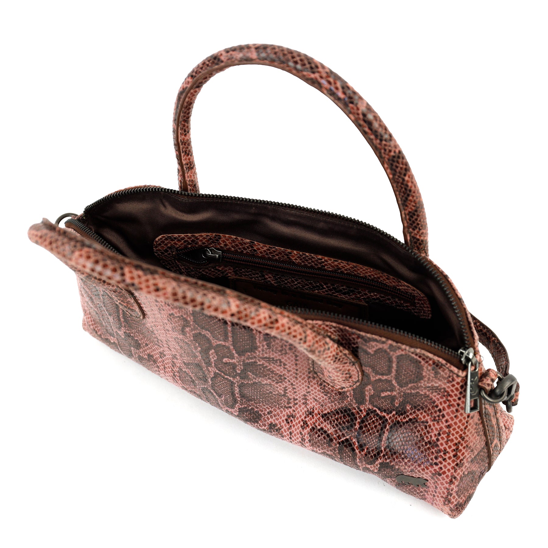 Hand-/Umhängetasche 'Gaia' Snake Pink