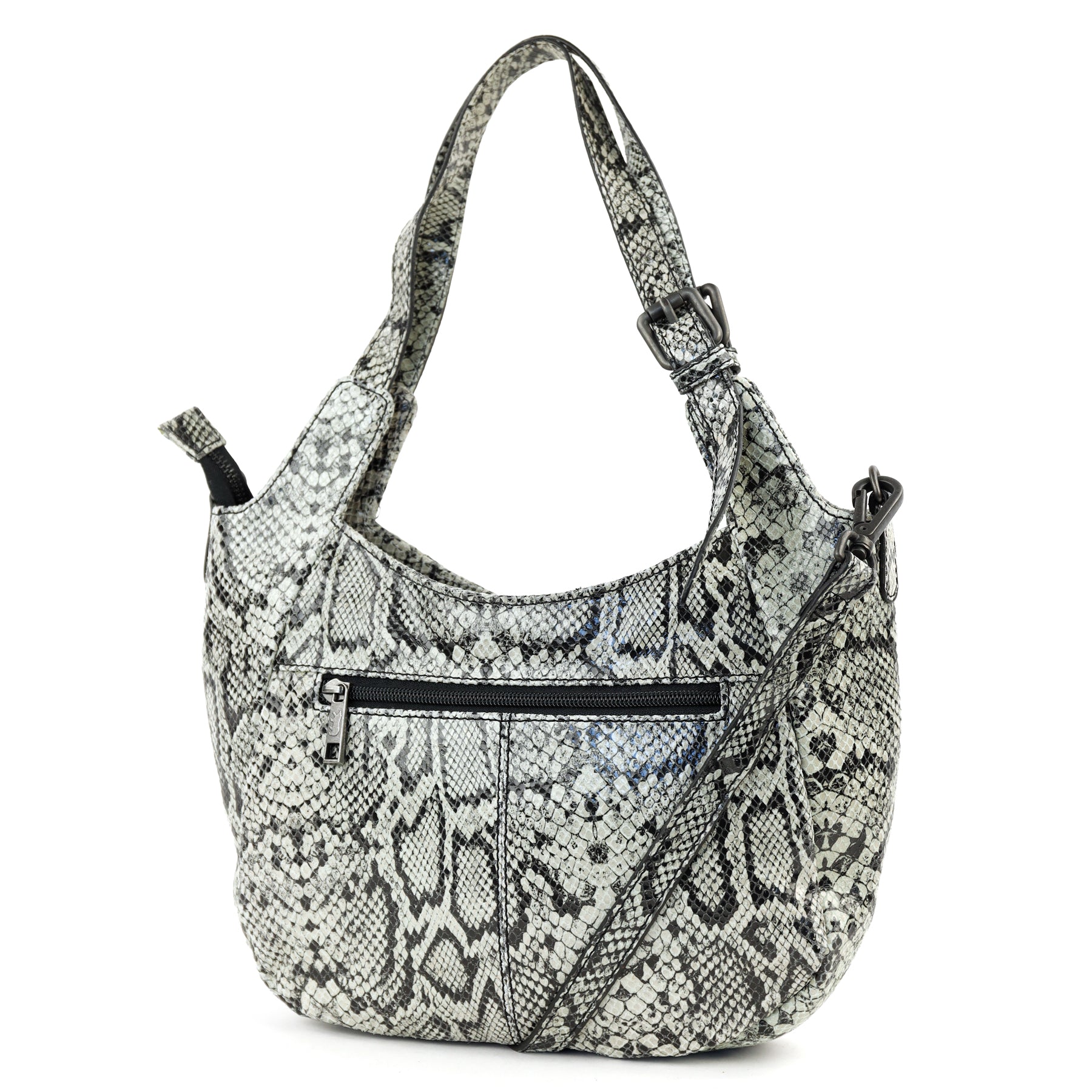 Hand-/Umhängetasche 'Francesca' Snake Grey