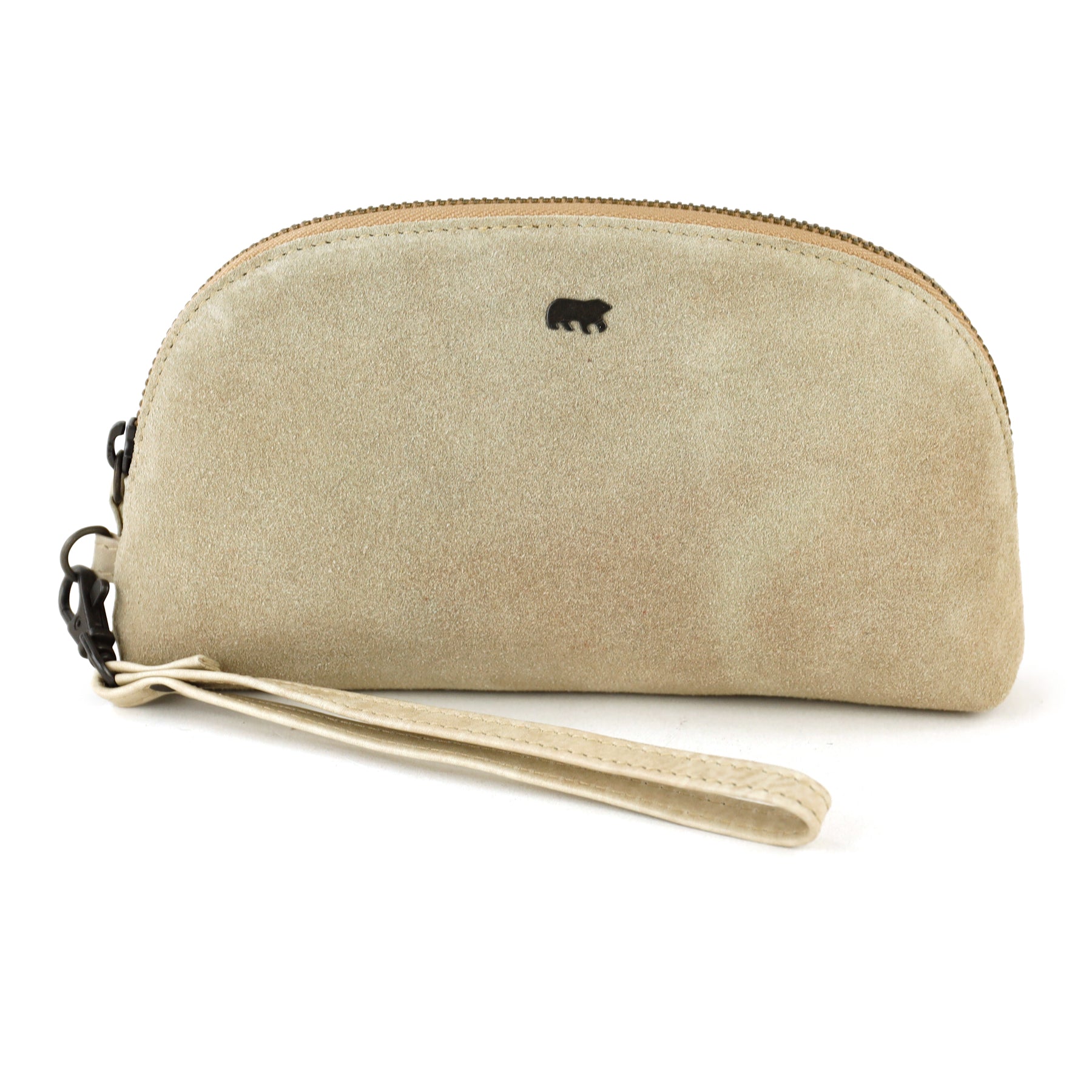 Etui/Kosmetiktasche „Jessie“ Veloursleder beige