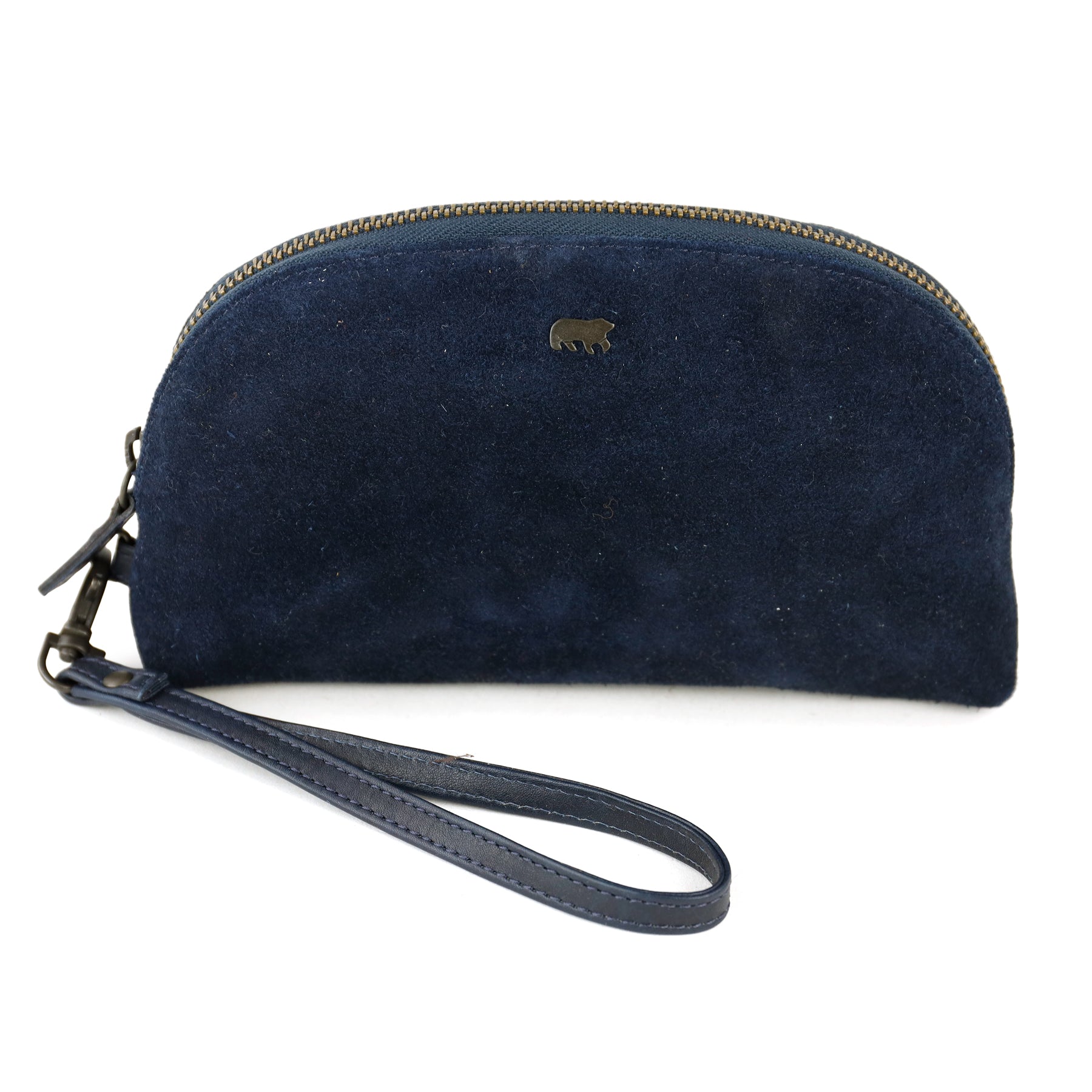 Etui/Kosmetiktäschchen „Jessie“ Wildleder Marineblau