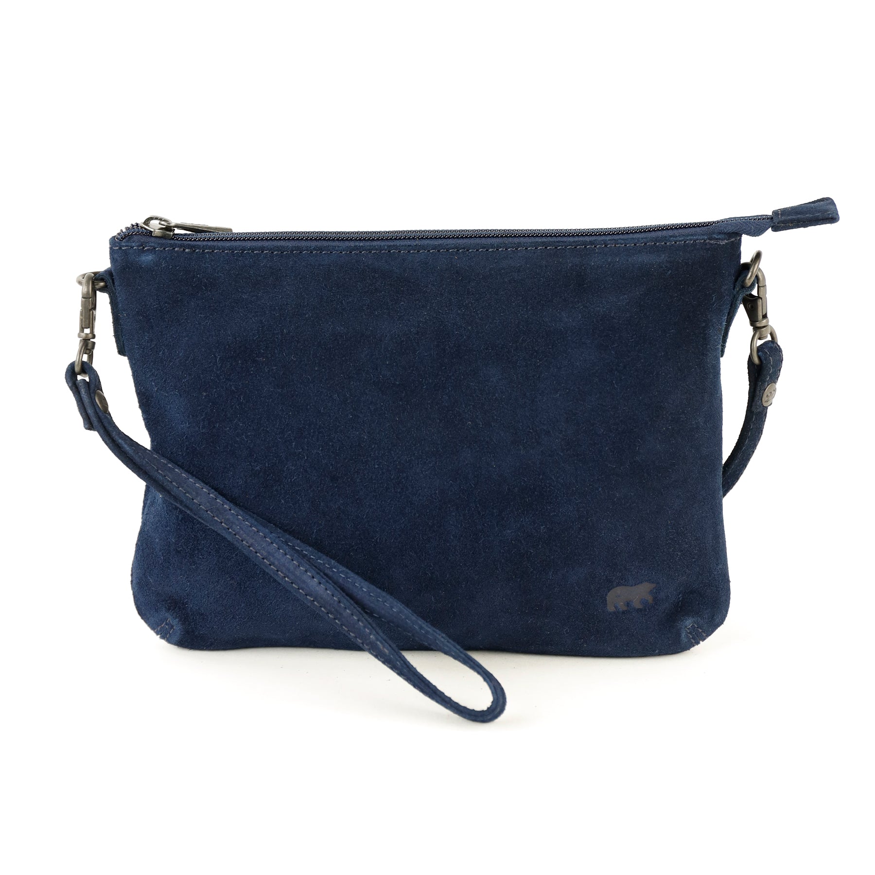 Velours Umhängetasche 'Julie' Dunkelblau