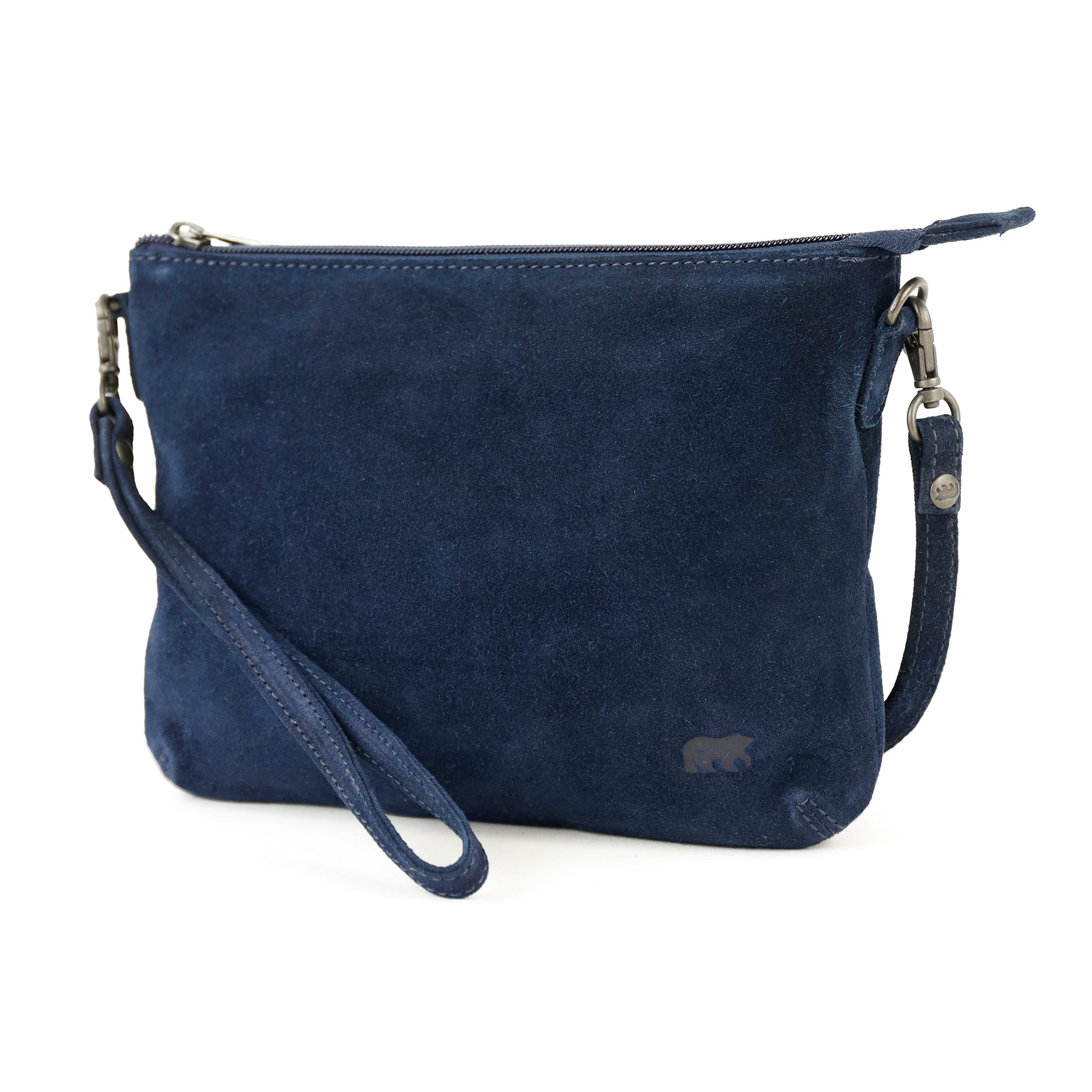 Velours Umhängetasche 'Julie' Dunkelblau
