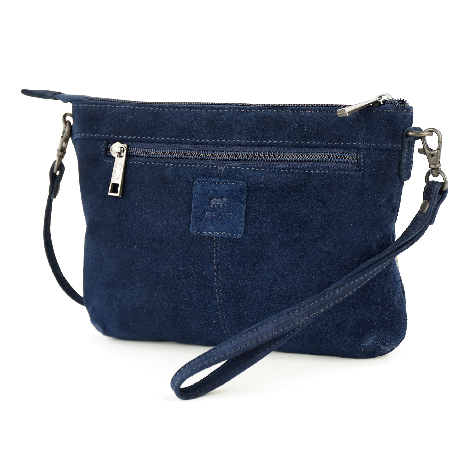 Velours Umhängetasche 'Julie' Dunkelblau