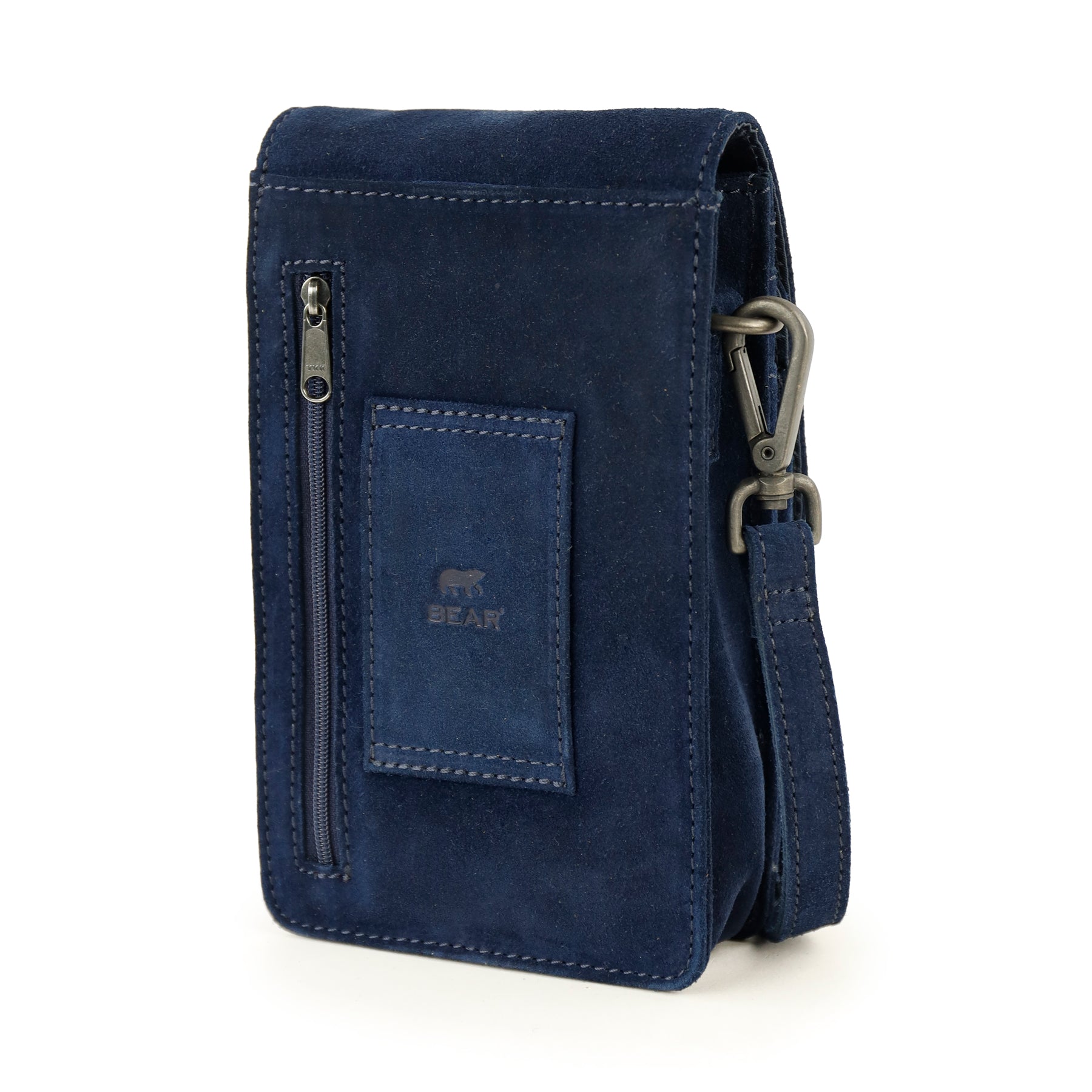 Velours Umhängetasche "Robbie" 2.0 Dunkelblau