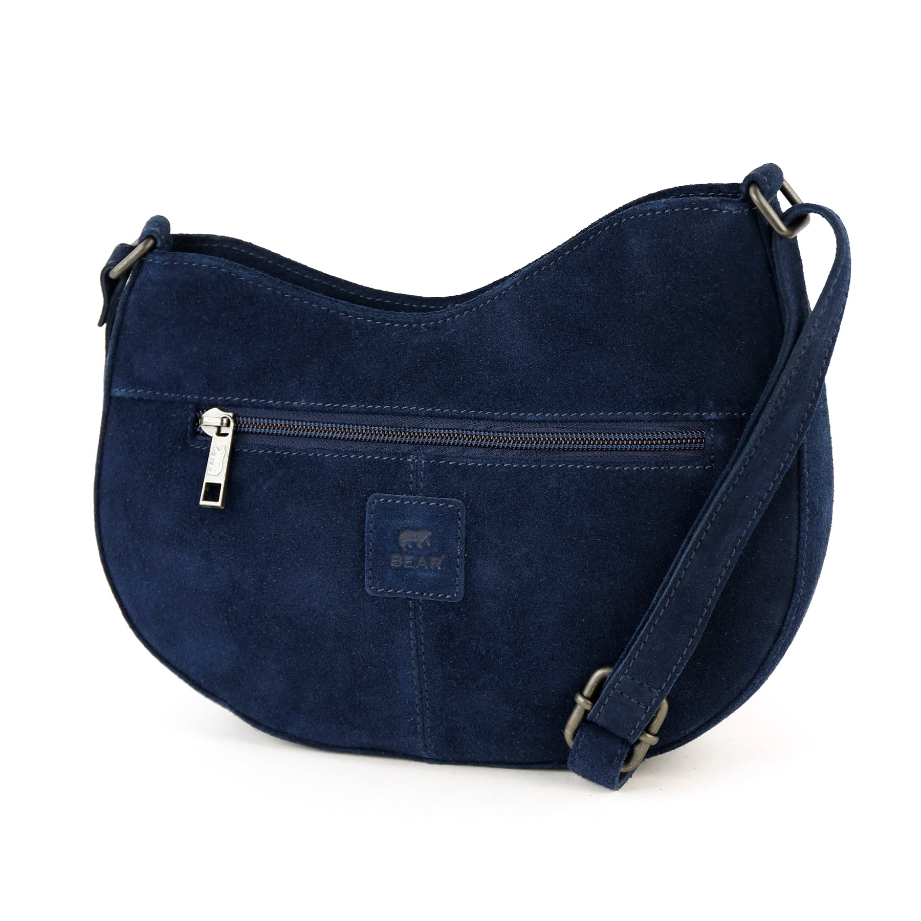 Velours Umhängetasche 'Tamara' Dunkelblau