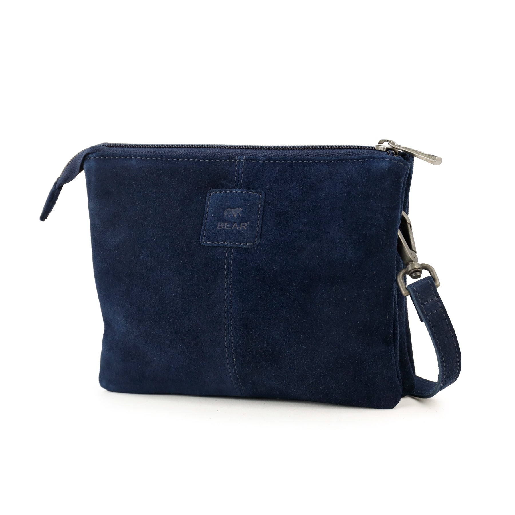 Velours Umhängetasche 'Marthe' Dunkelblau