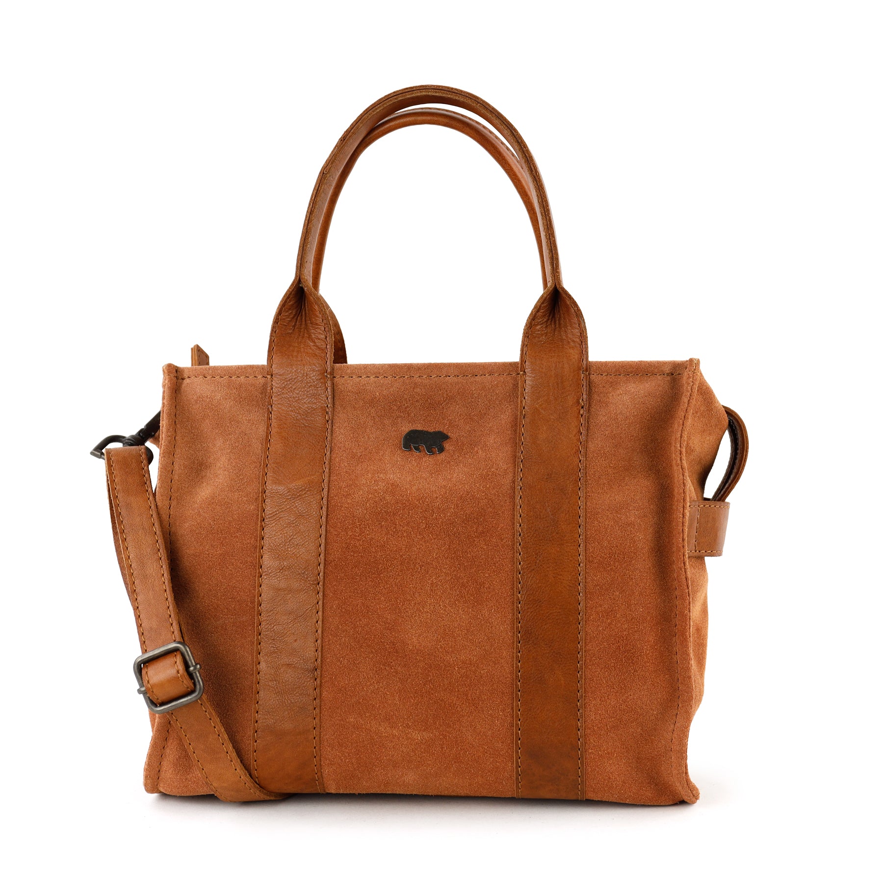 Velours Mini Tote Bag 'Nova' Cognac