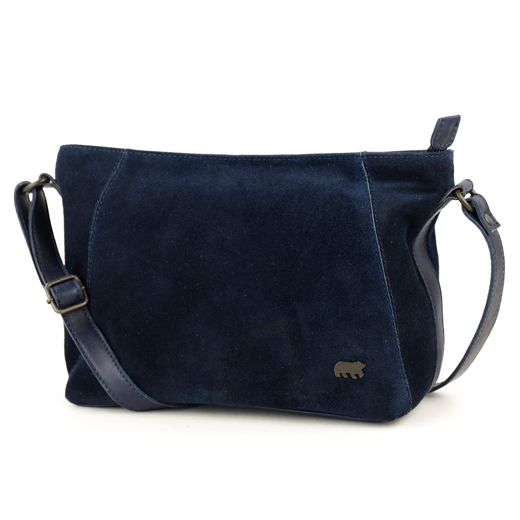 Velours Umhängetasche 'Valentina' Navy