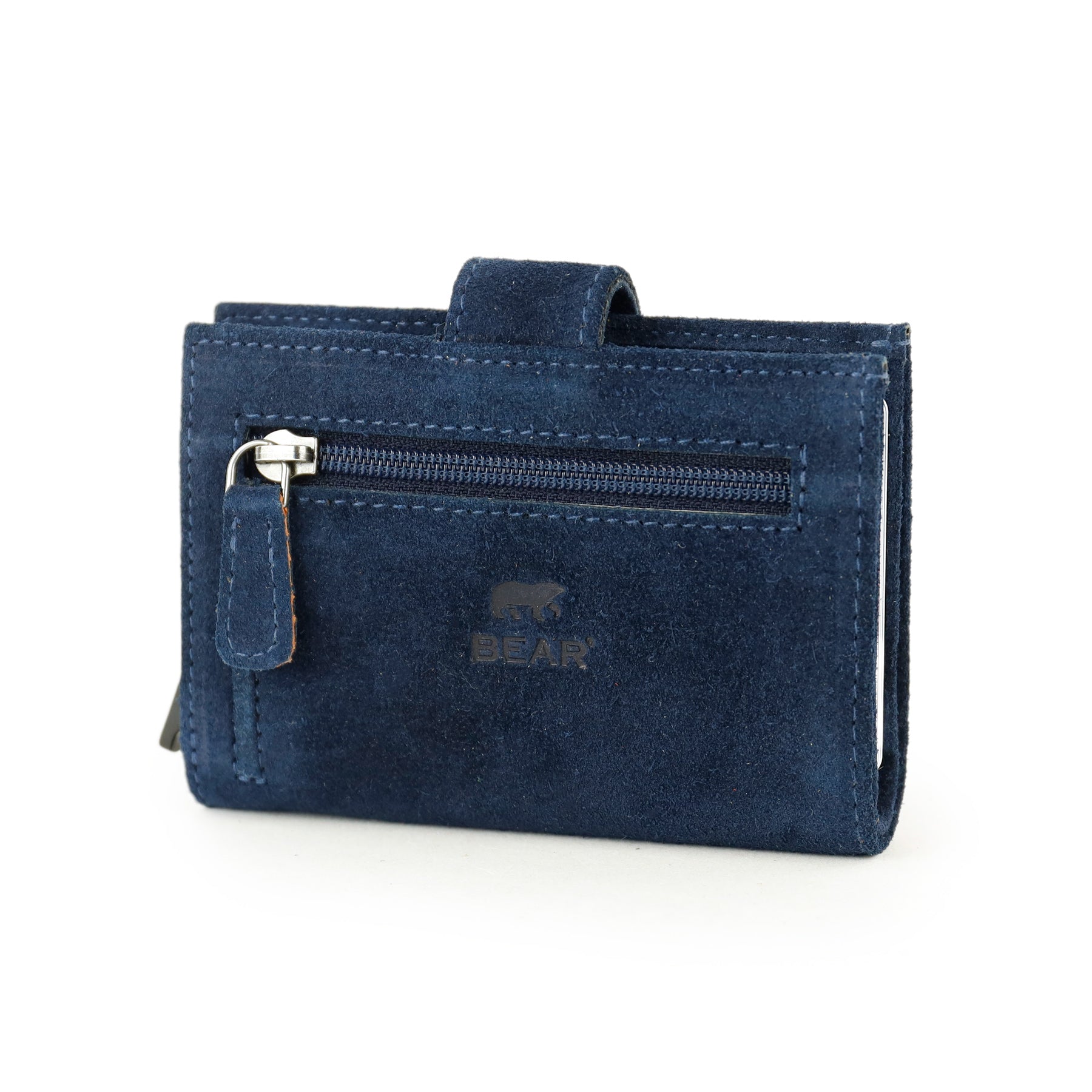 Velours RFID Kartenhalter 'Elsie' Dunkelblau