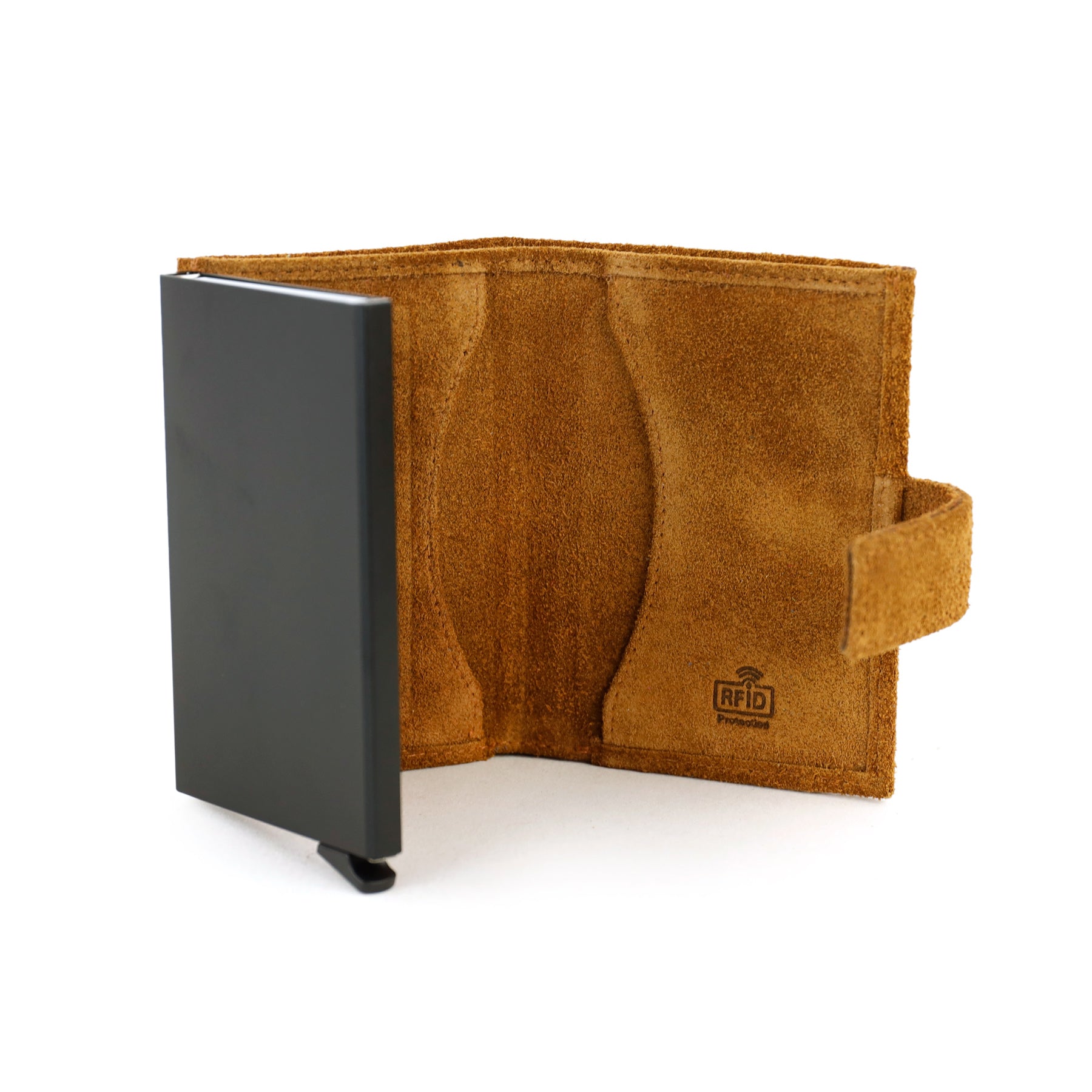 Velours RFID Kartenhalter 'Elsie' Cognac