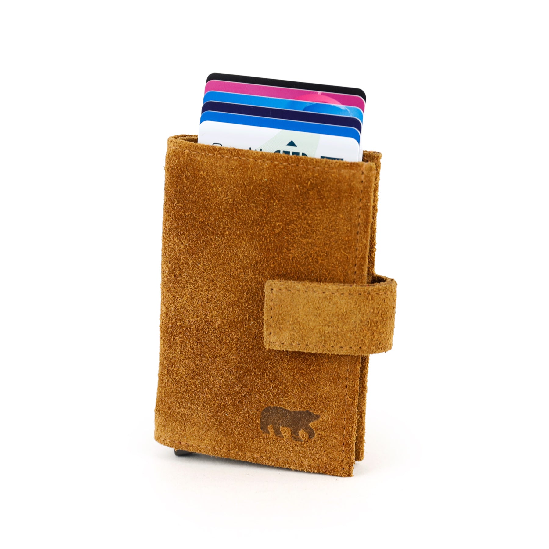 Velours RFID Kartenhalter 'Elsie' Cognac