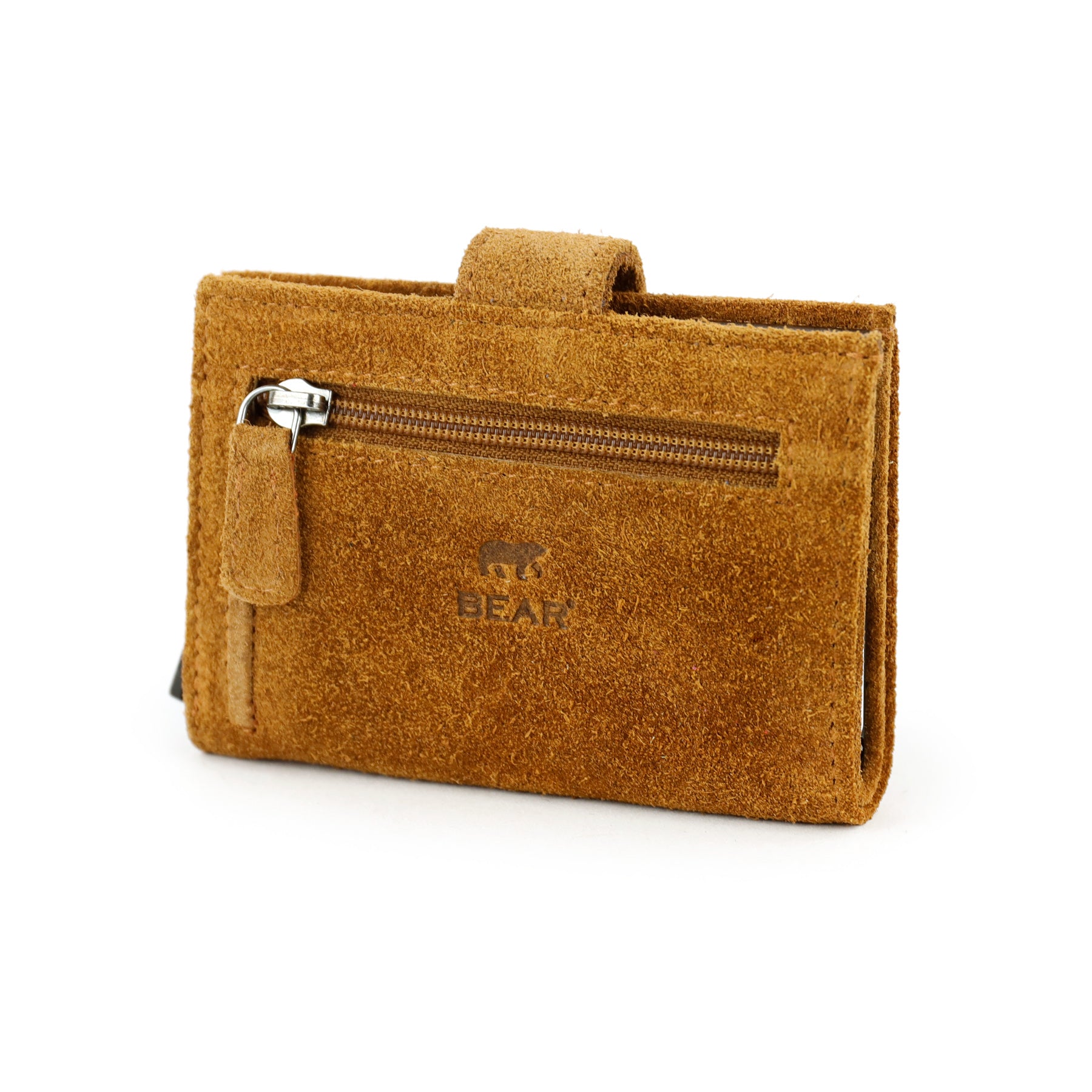 Velours RFID Kartenhalter 'Elsie' Cognac