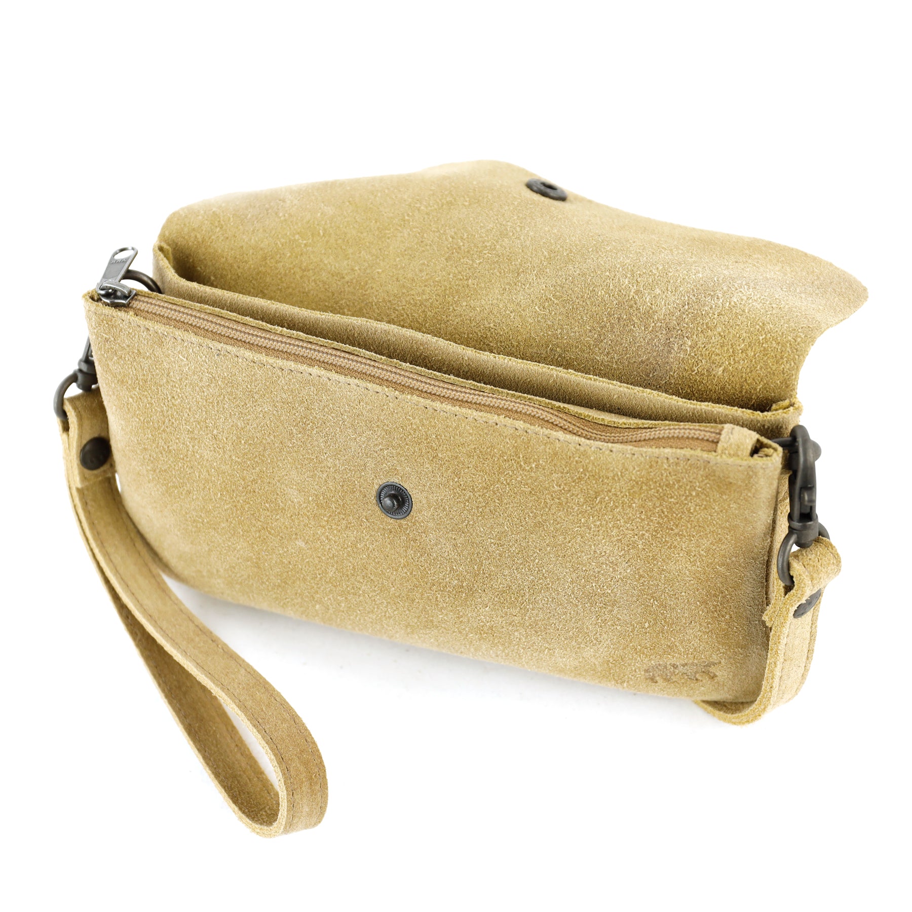 Velours Clutch/Mini-Umhängetasche 'Lydia' Bisquit