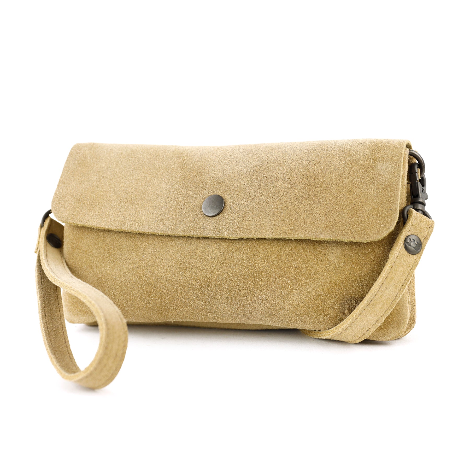 Velours Clutch/Mini-Umhängetasche 'Lydia' Bisquit