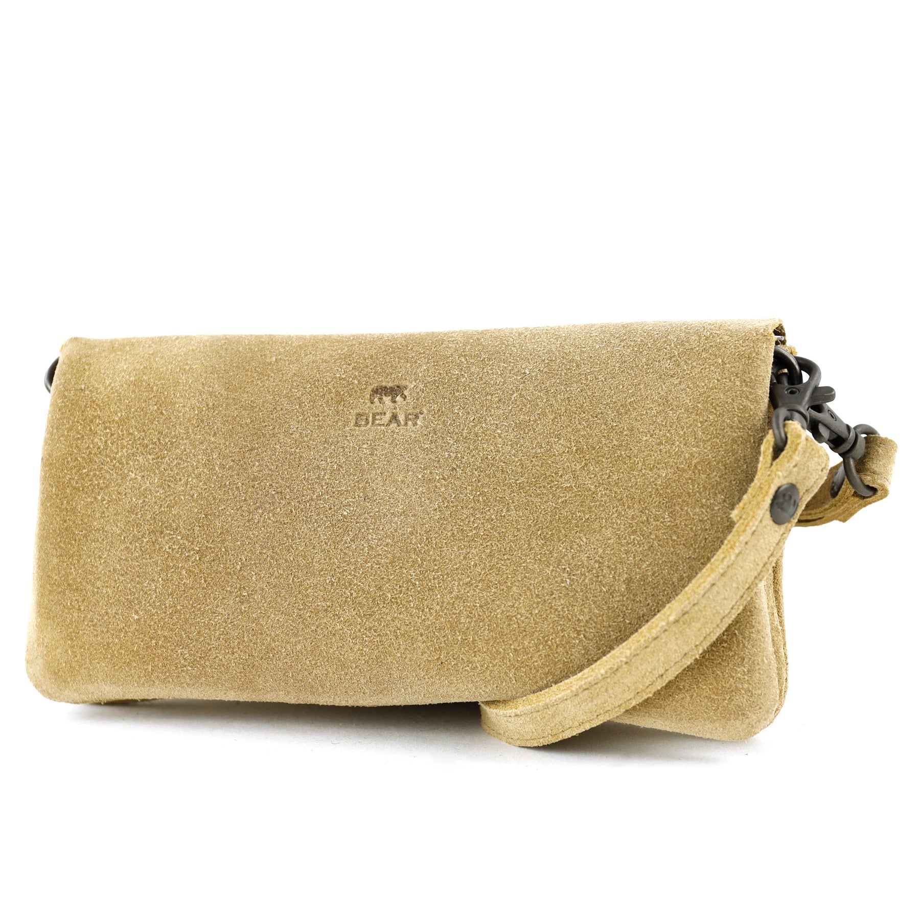 Velours Clutch/Mini-Umhängetasche 'Lydia' Bisquit