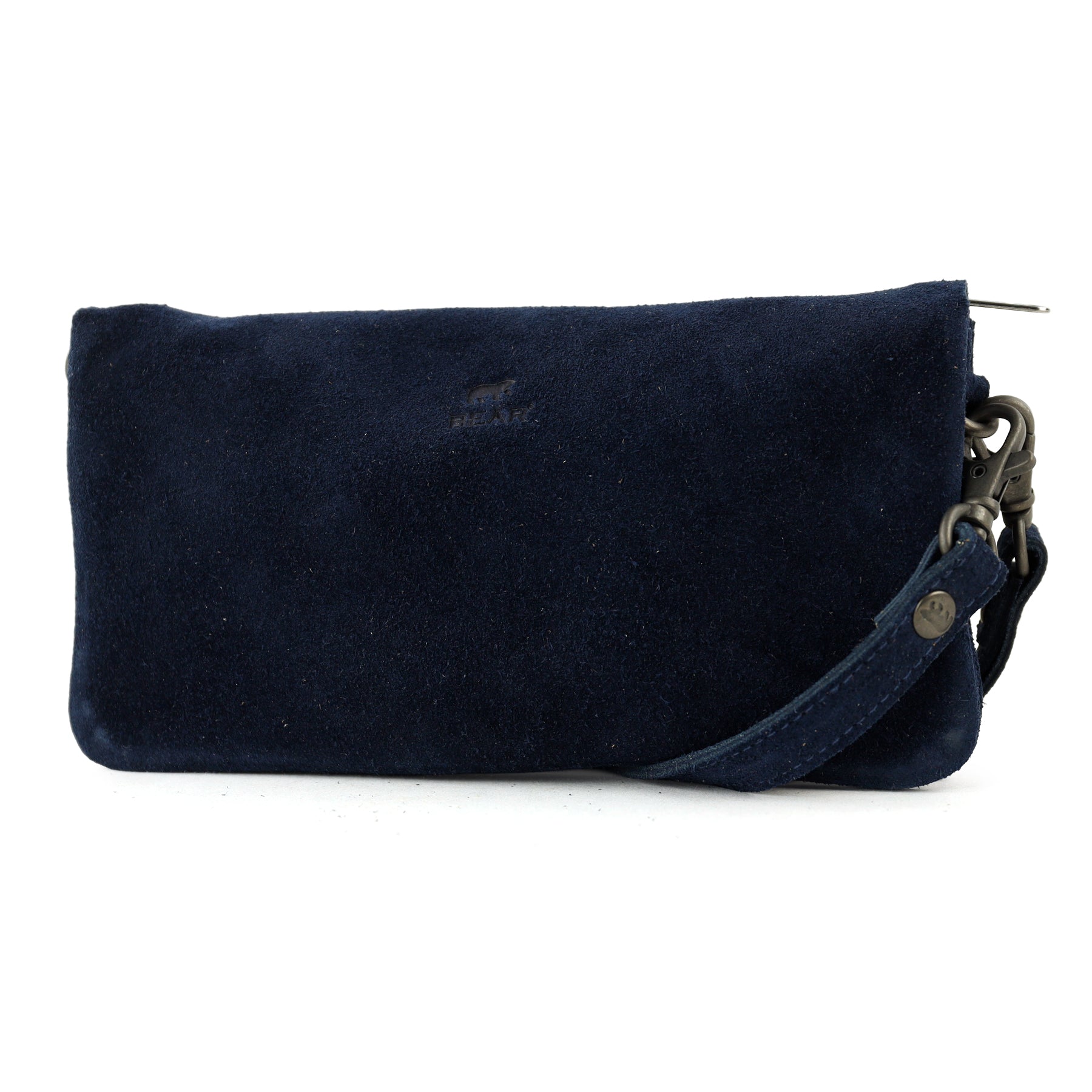 Velours Clutch/Mini-Umhängetasche 'Lydia' Dunkelblau
