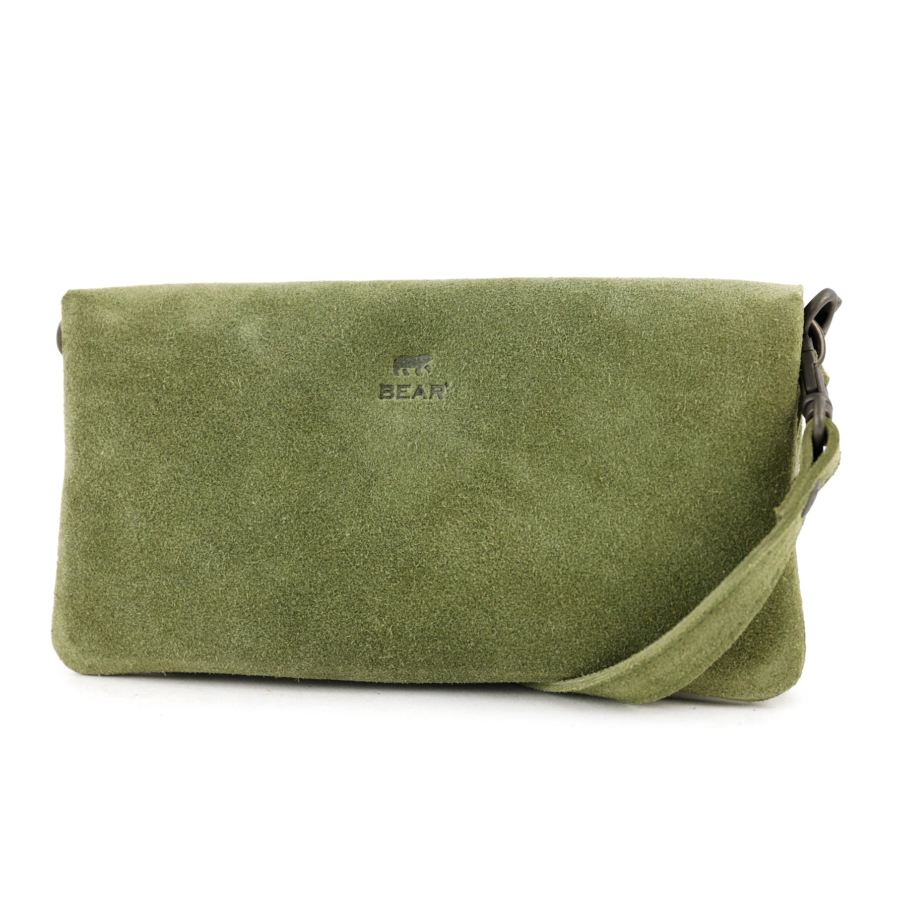 Velours Clutch/Mini-Umhängetasche 'Lydia' Grün